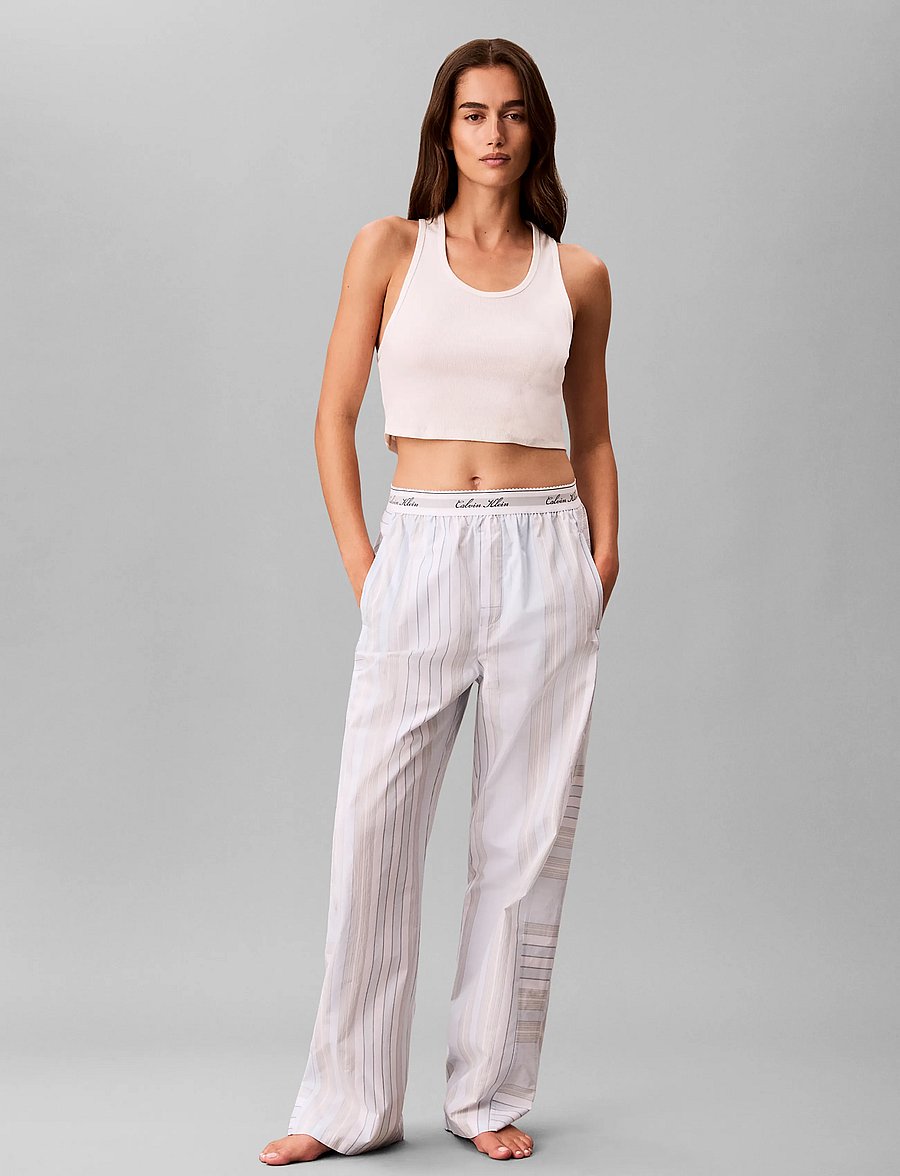 Calvin Klein - PANT- SCRIPT WB - natbukser - 21632 crest stripe+ice castle - 0