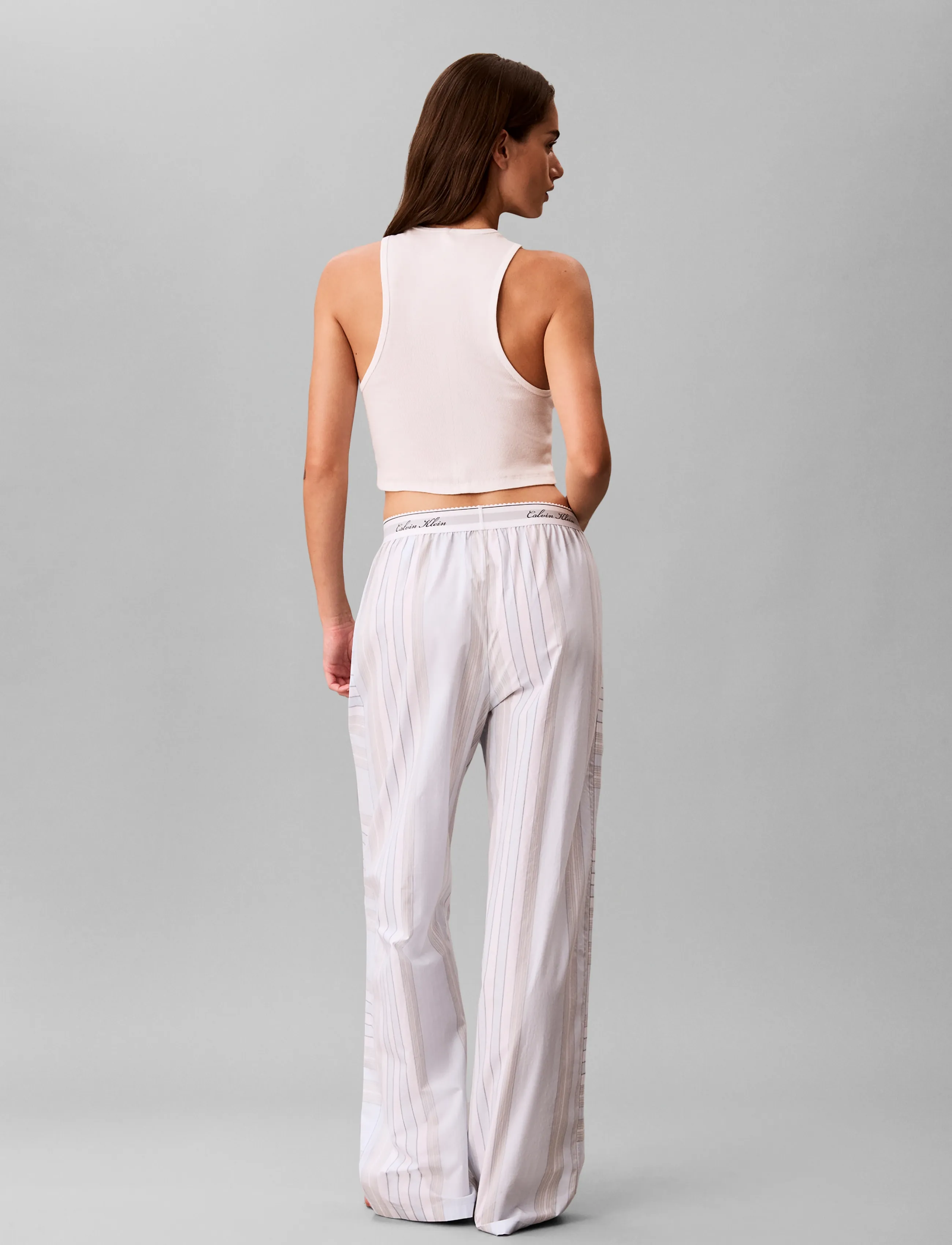 Calvin Klein - PANT- SCRIPT WB - 21632 crest stripe+ice castle - 2