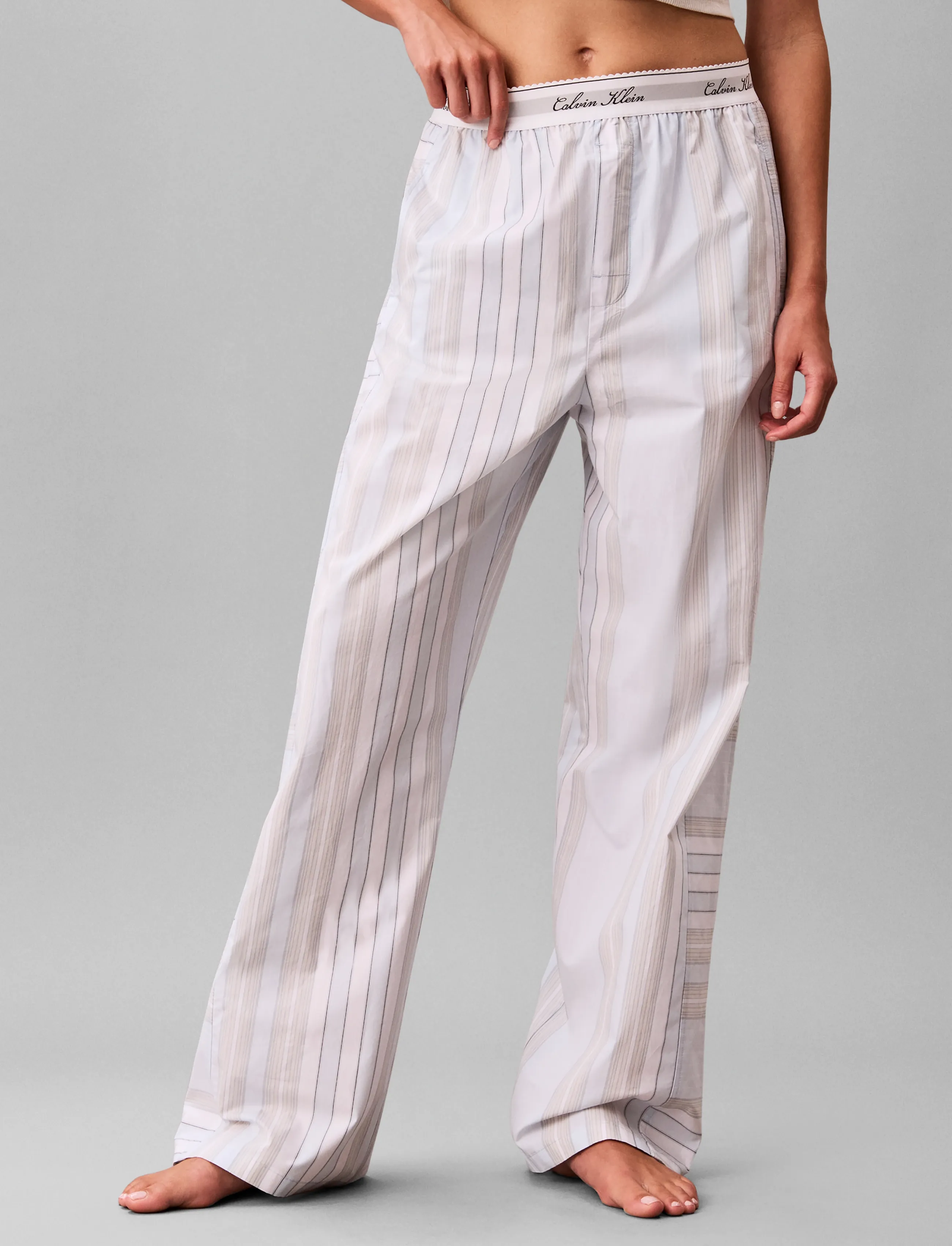 Calvin Klein - PANT- SCRIPT WB - 21632 crest stripe+ice castle - 3
