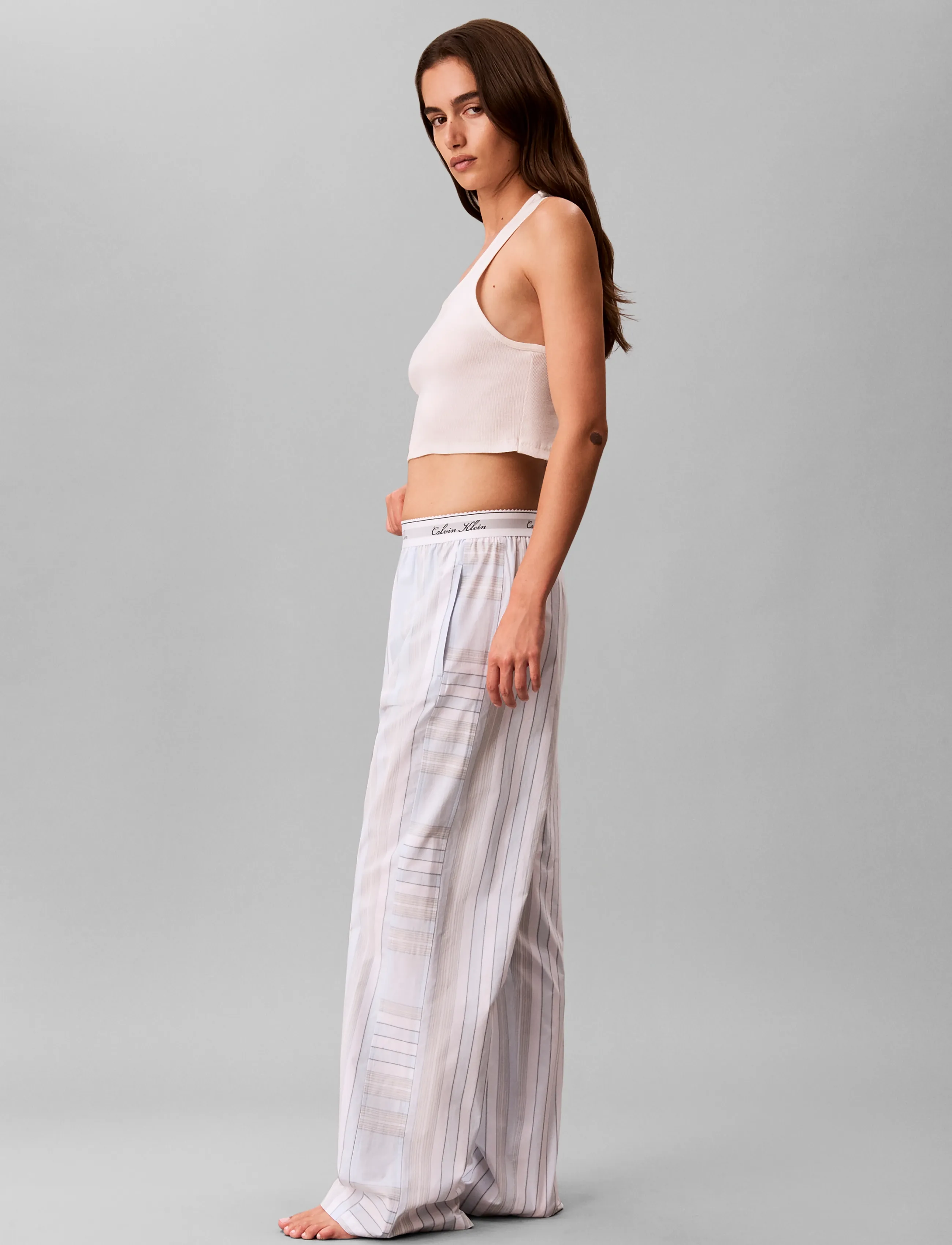 Calvin Klein - PANT- SCRIPT WB - 21632 crest stripe+ice castle - 5