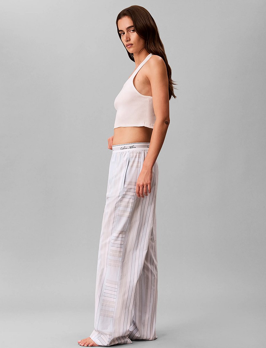 Calvin Klein - PANT- SCRIPT WB - natbukser - 21632 crest stripe+ice castle - 5