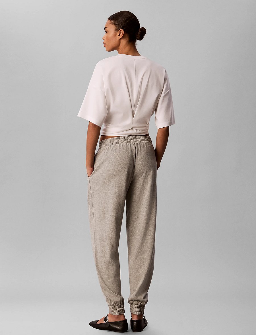 Calvin Klein - HEAVY JERSEY JOGGER- GRAPHIC - alltags-style - b10 grey heather - 2
