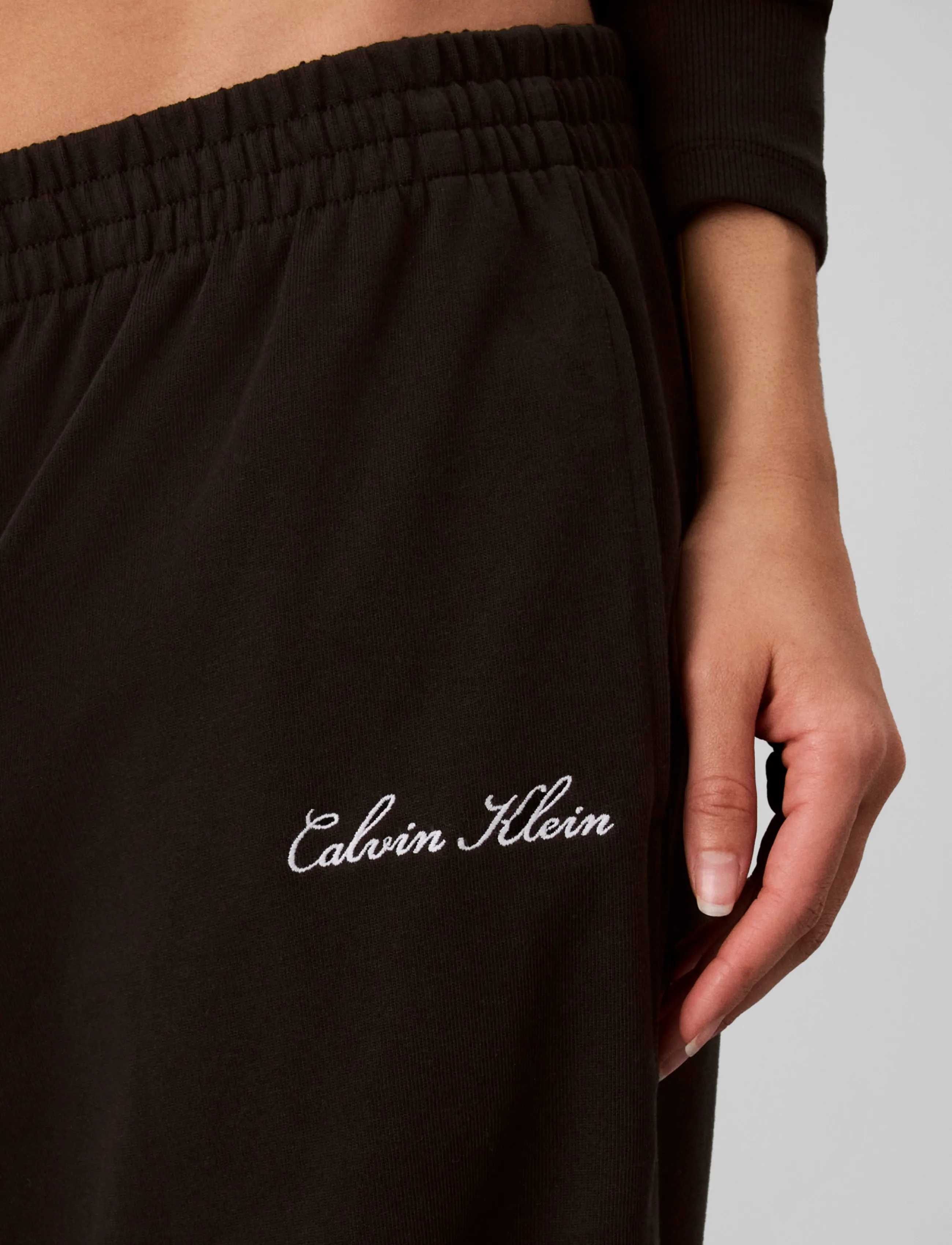 Calvin Klein - HEAVY JERSEY JOGGER- GRAPHIC - black - 4