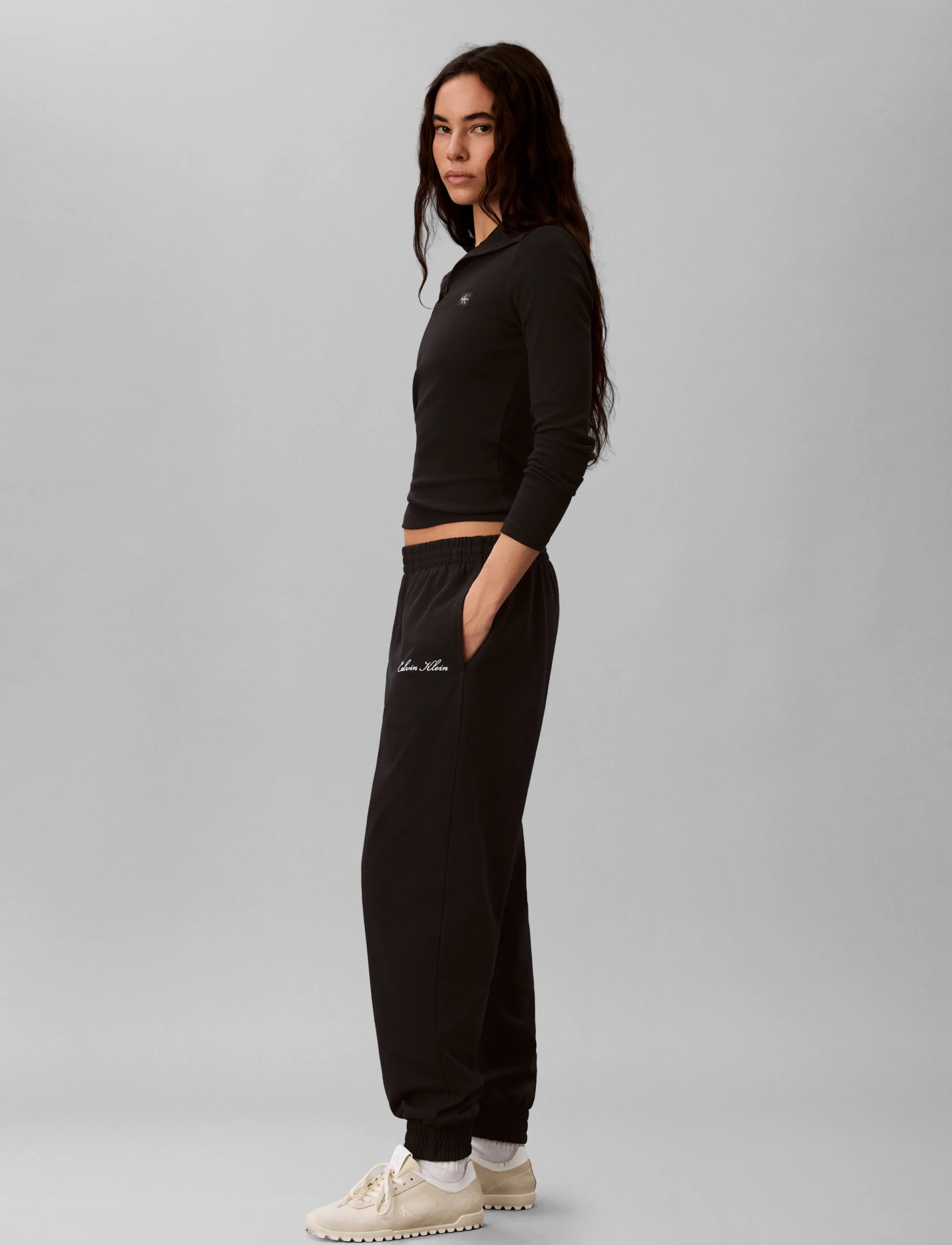Calvin Klein - HEAVY JERSEY JOGGER- GRAPHIC - black - 5