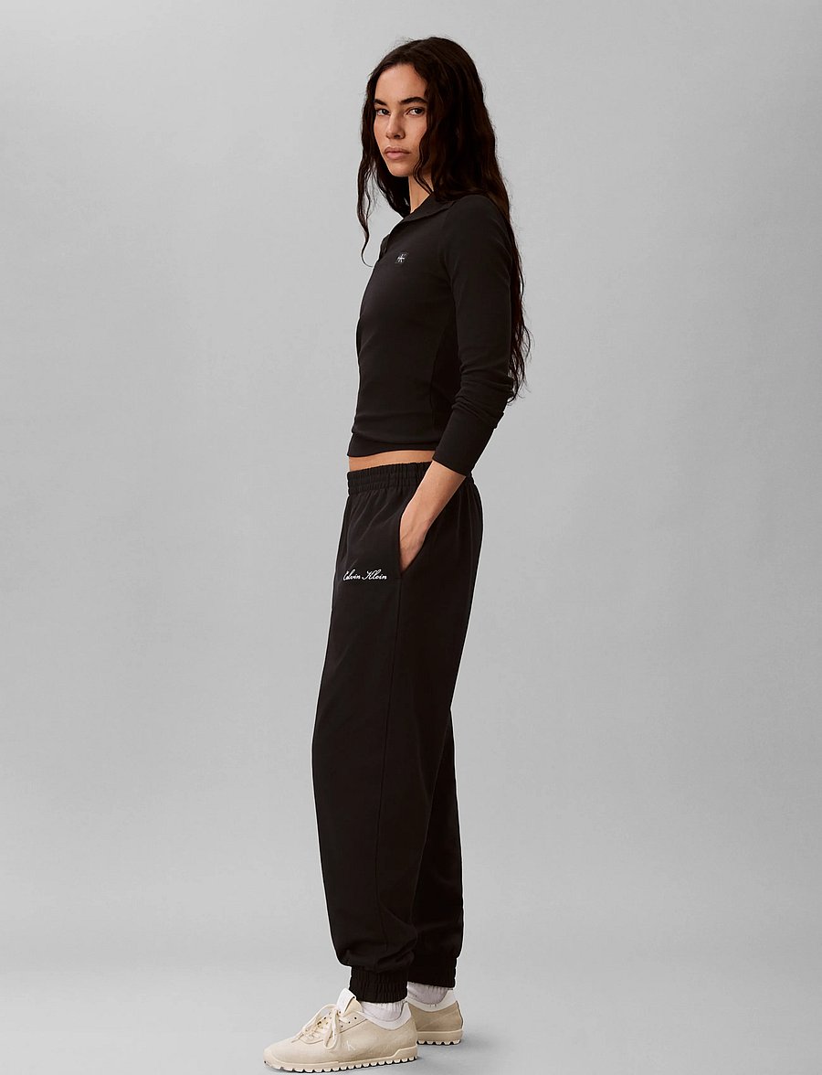 Calvin Klein - HEAVY JERSEY JOGGER- GRAPHIC - alltags-style - black - 5