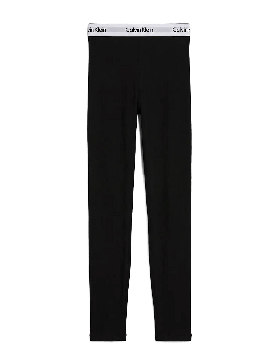Calvin Klein - RIB LEGGING - pidžaamapüksid - black - 1