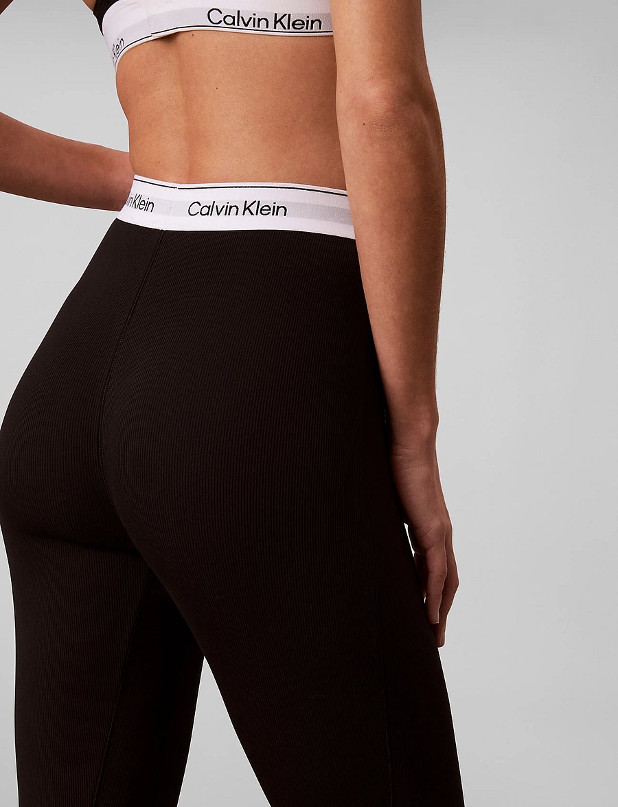 Calvin Klein - RIB LEGGING - pidžaamapüksid - black - 4