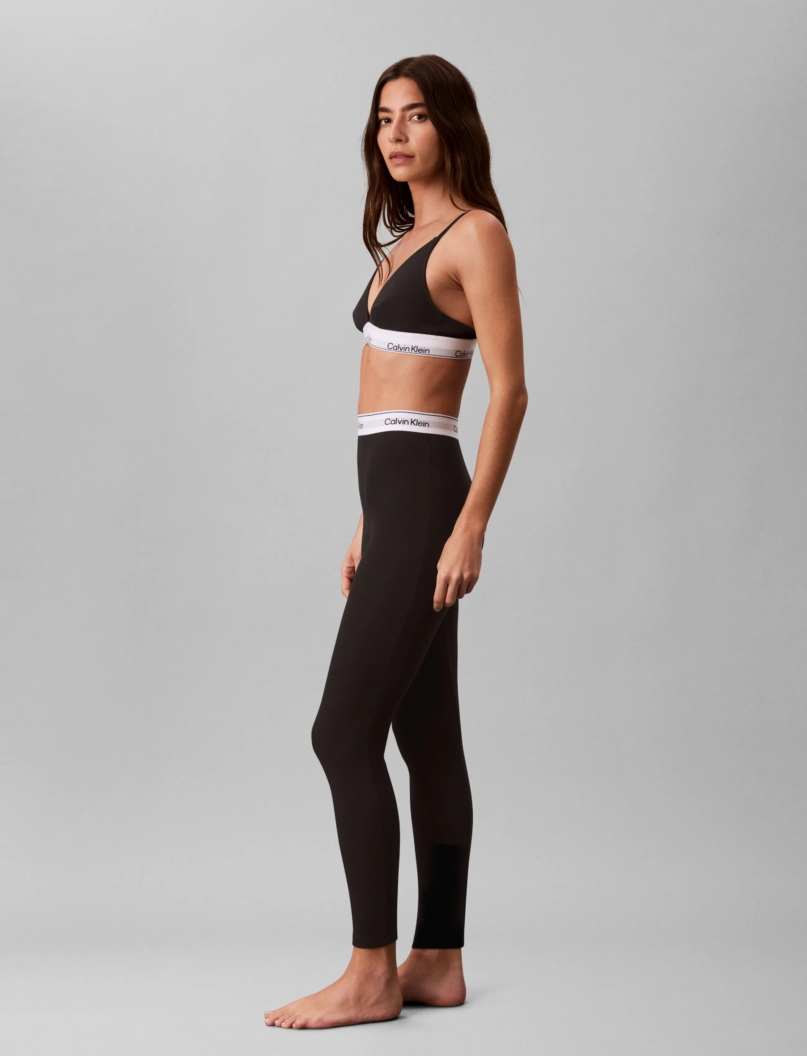 Calvin Klein - RIB LEGGING - pidžaamapüksid - black - 5