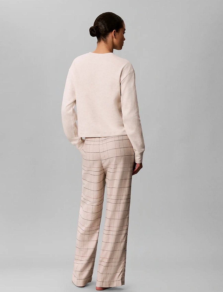 Calvin Klein - FLANNEL PANT YD - pyjamasbyxor - 21637 sophie plaid+established red - 2