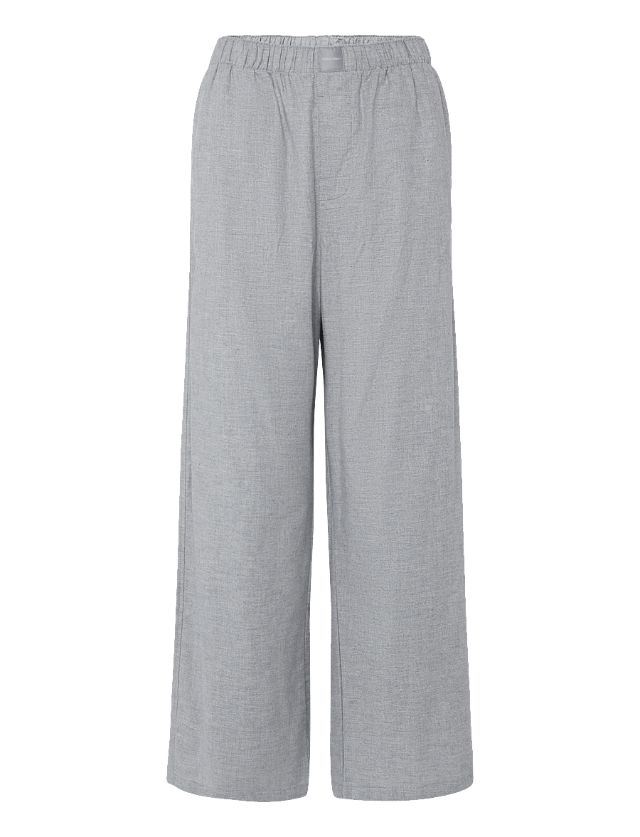 Calvin Klein - FLANNEL LS PANT SET - pyjamas - b10 grey heather - 2