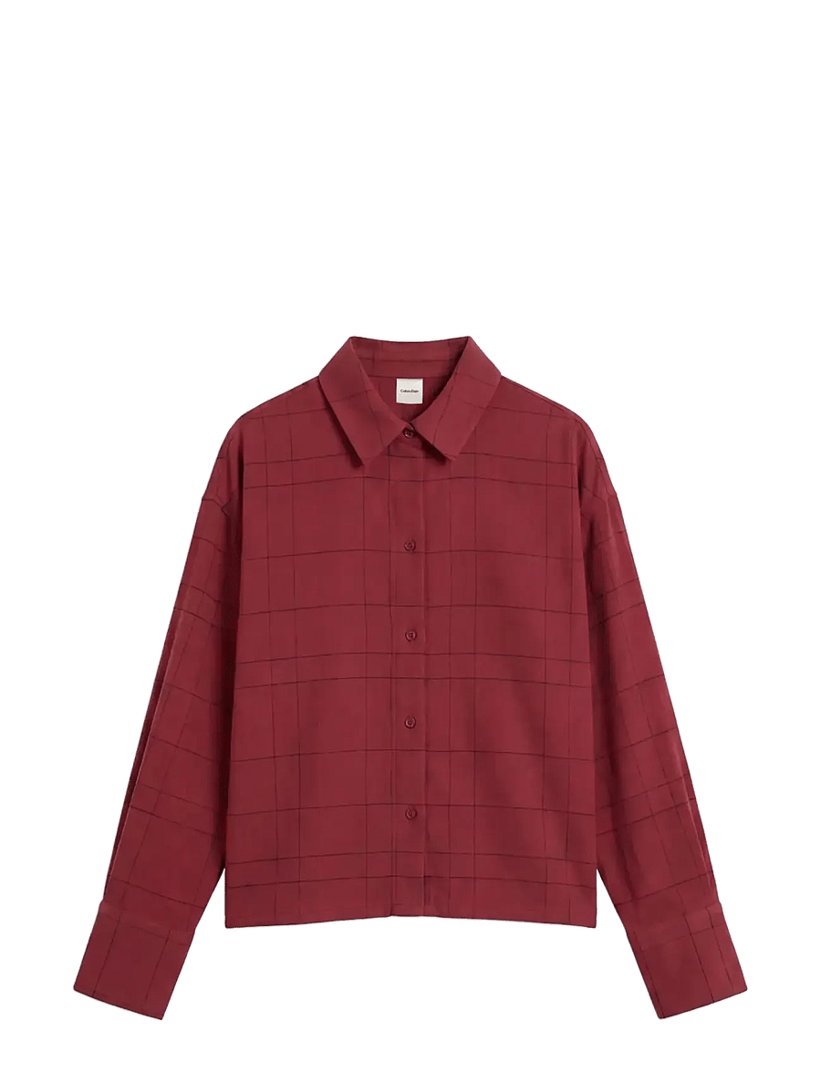 Calvin Klein - FLANNEL SHIRT YD - langærmede skjorter - 21637 sophie plaid+established red - 1