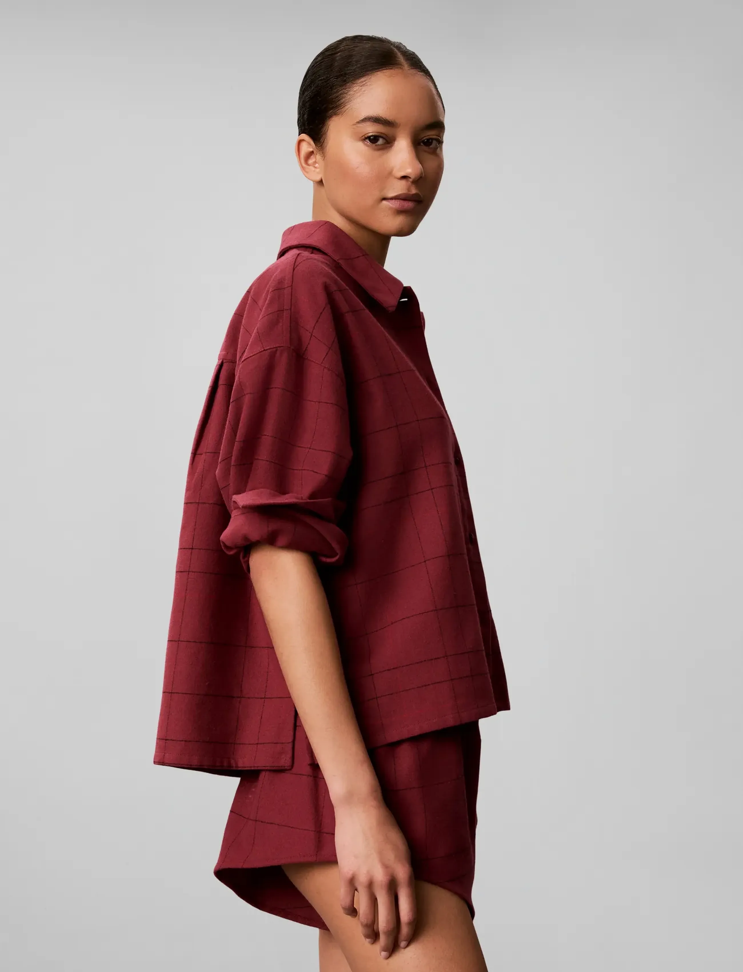 Calvin Klein - FLANNEL SHIRT YD - langærmede skjorter - 21637 sophie plaid+established red - 5