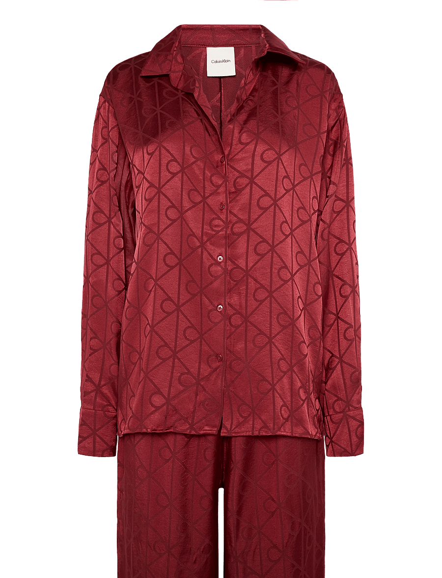 Calvin Klein - SATIN AOP SET - pyjamas - 19519 giga satin shine emblem rio r - 1