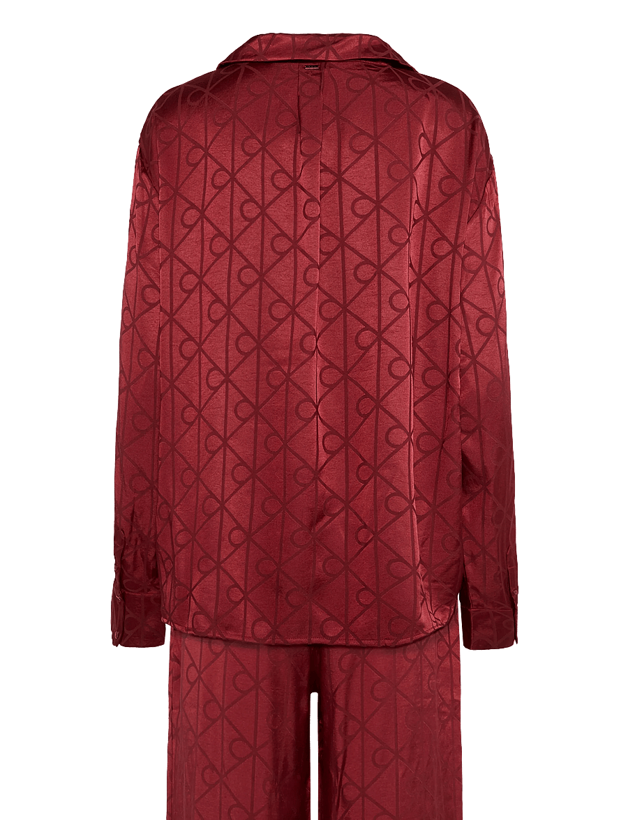 Calvin Klein - SATIN AOP SET - pyjamas - 19519 giga satin shine emblem rio r - 2