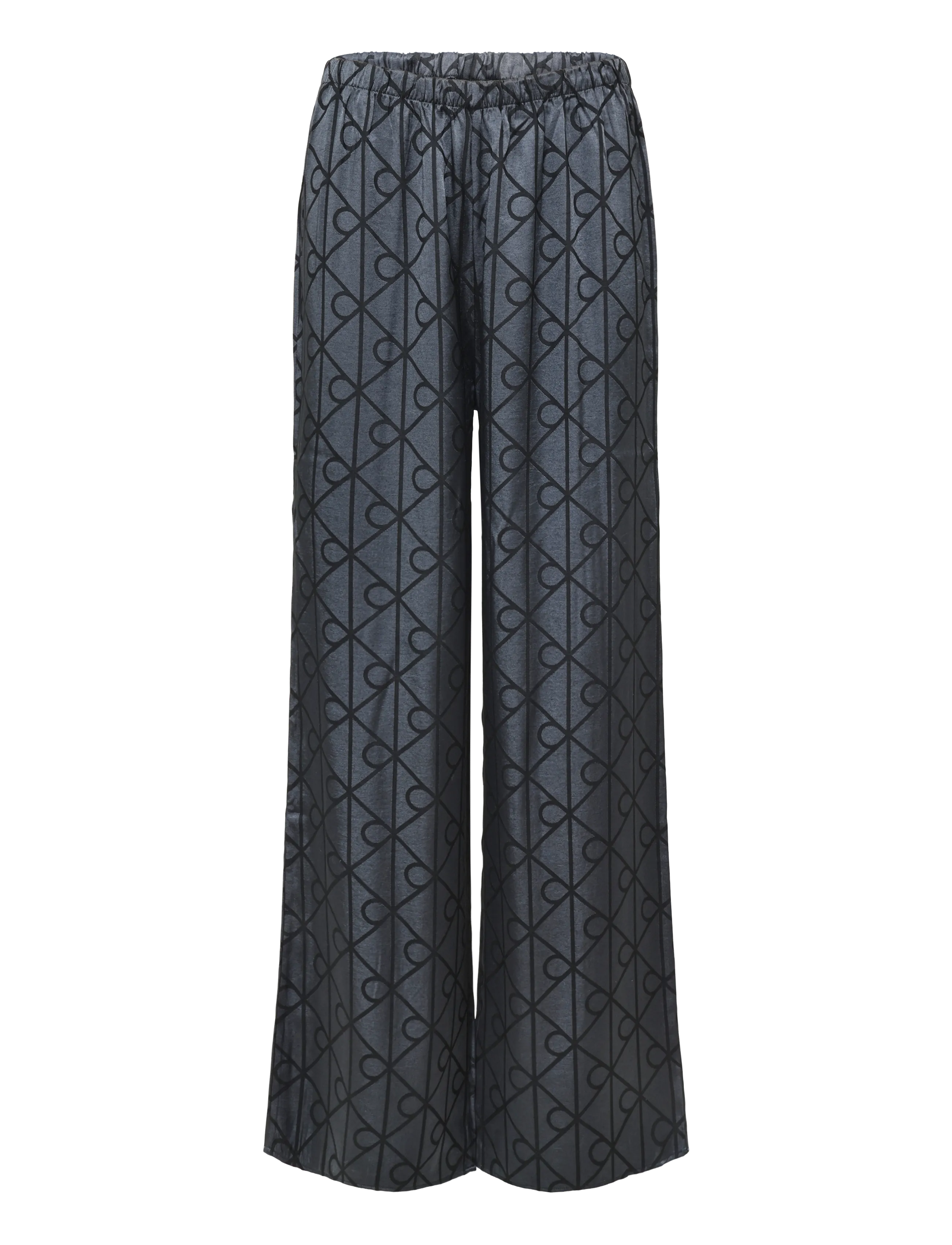 Calvin Klein - SATIN AOP SET - pyjamas - 19519 giga satin shine emblem+black - 3