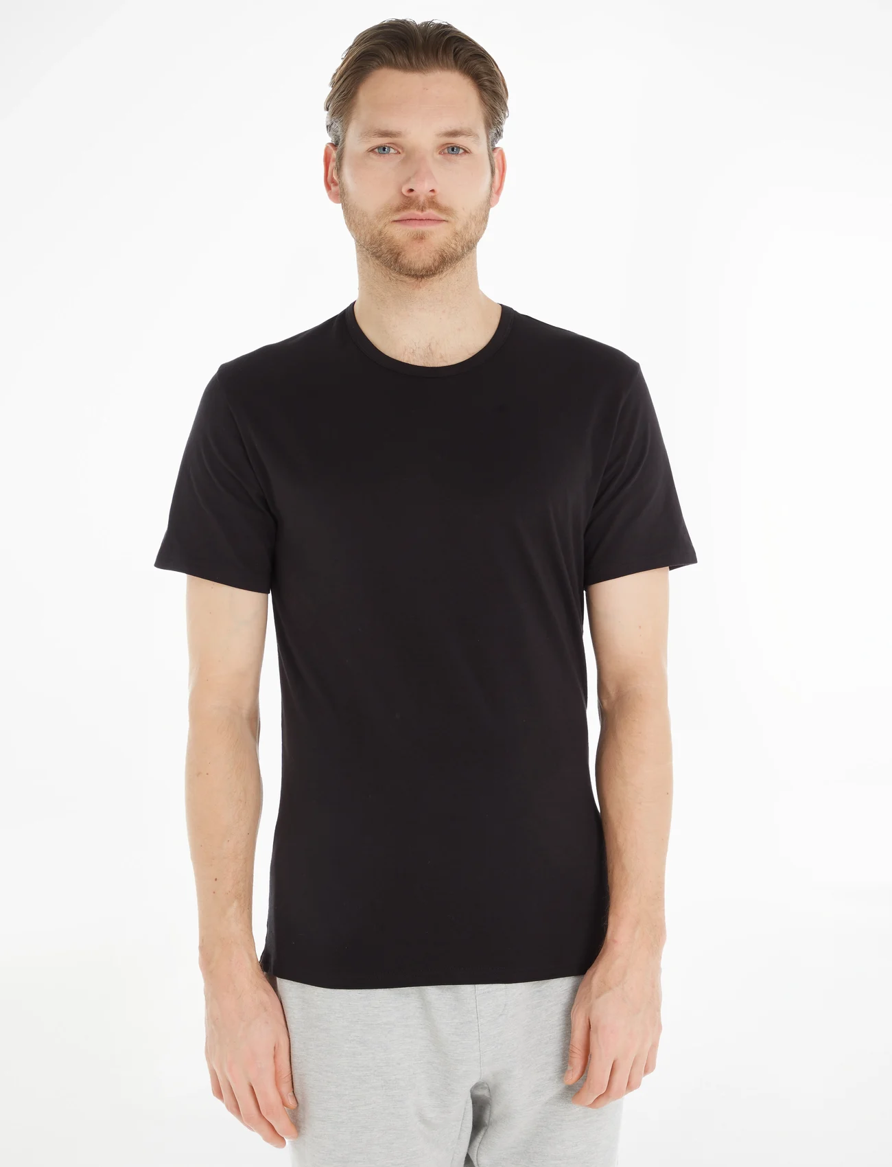 Calvin Klein - 2P S/S CREW NECK - multipack t-shirts - black - 0