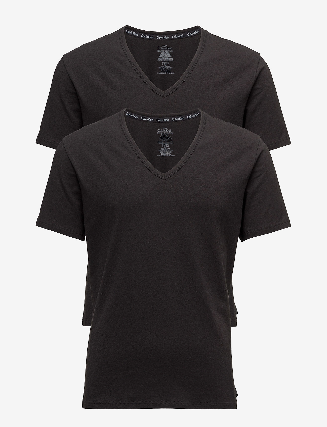 Calvin Klein - 2P S/S V NECK - black - 0