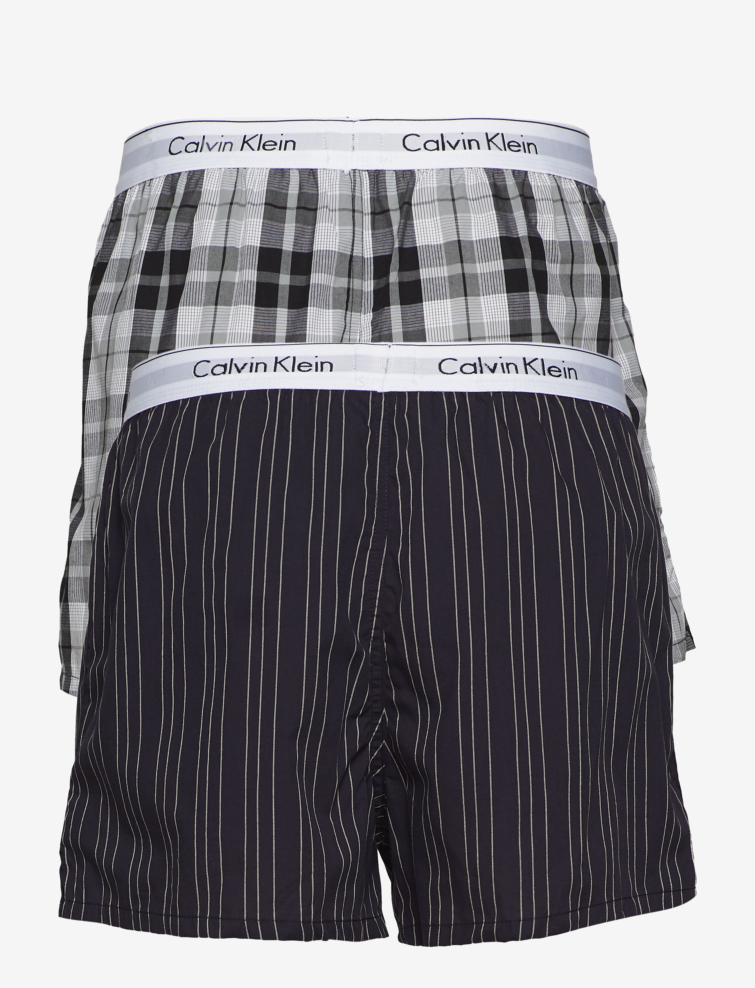 Calvin Klein - BOXER SLIM 2PK - ryan stripe d well/ hickory plaid b - 2