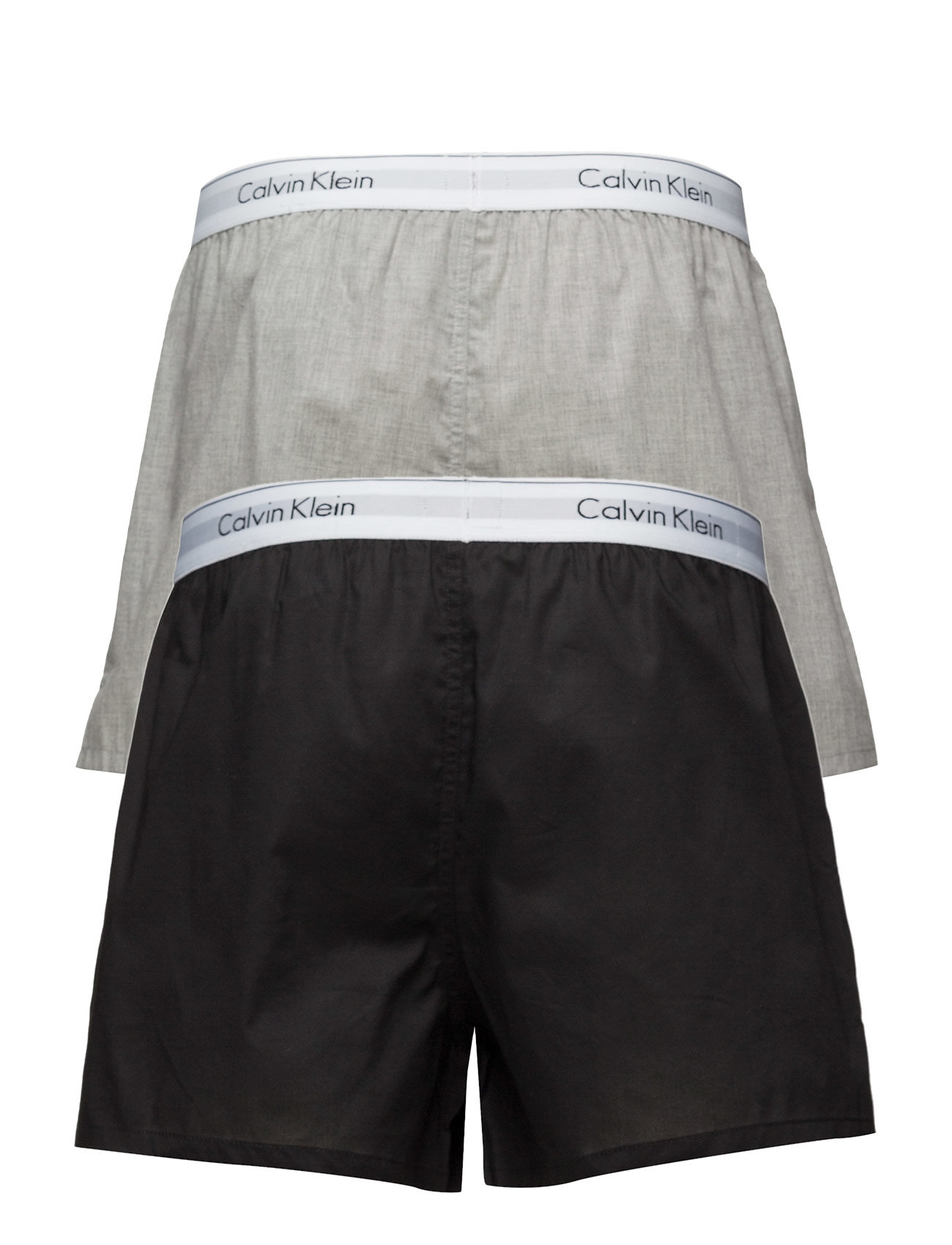 Calvin Klein - BOXER SLIM 2PK - zemākās cenas - black / grey heather - 1