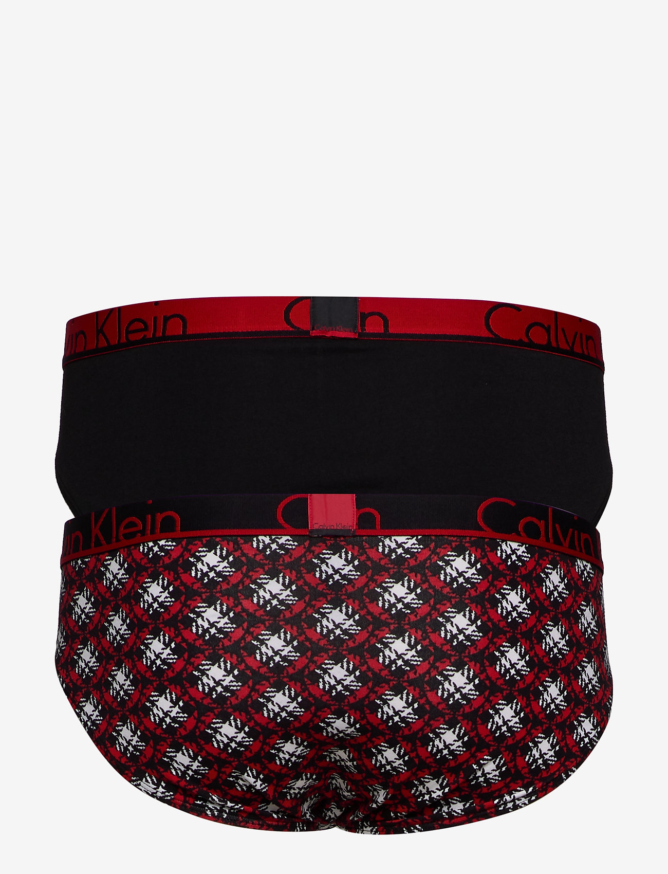 Calvin Klein - HIP BRIEF 2PK - stamp plaid deep scarlet /blac - 1