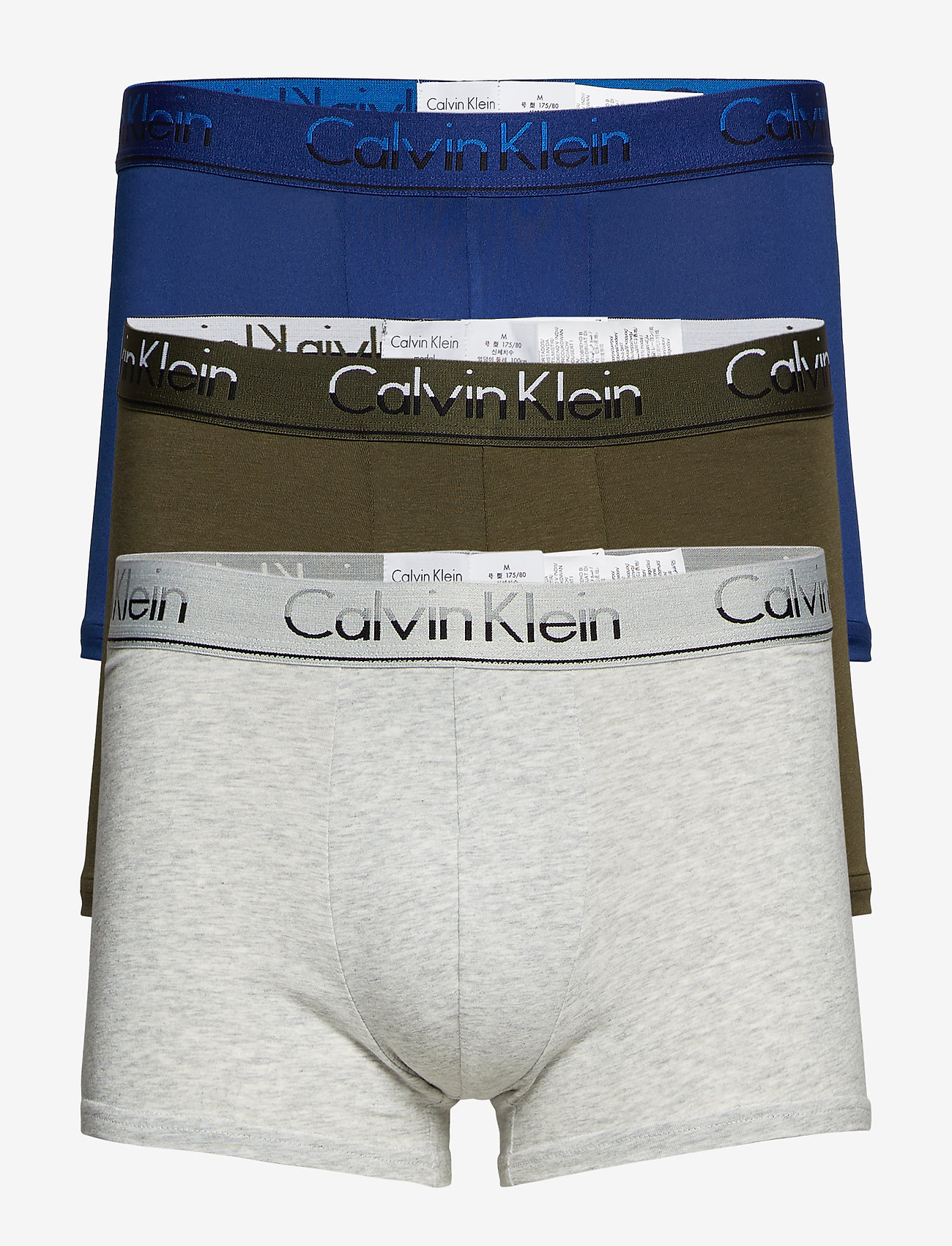 Calvin Klein - TRUNK 3PK - deep moss/light grey h /blue depth - 0