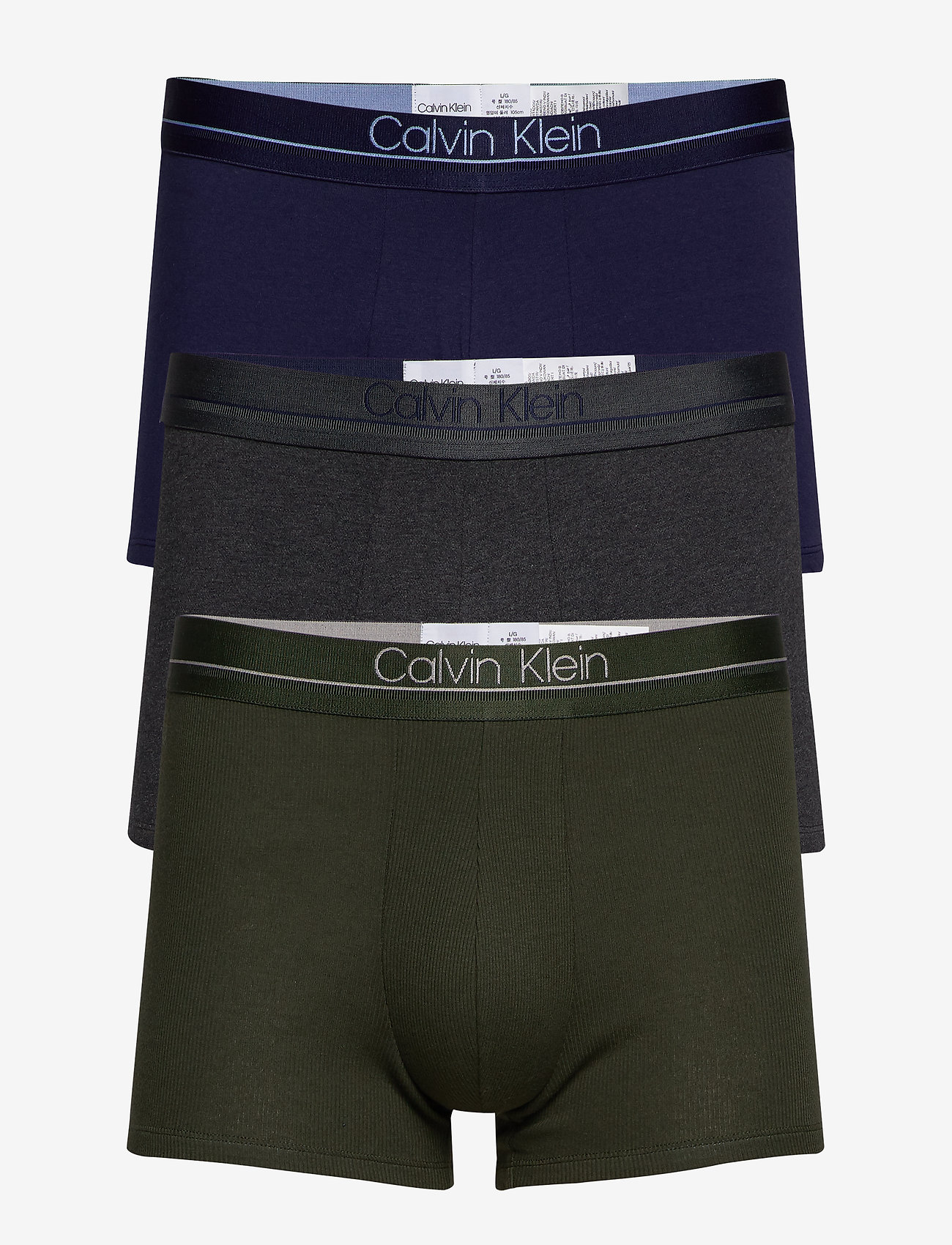 Calvin Klein - TRUNK 3PK - peacoat/ charcoal h/ duffel bag - 0