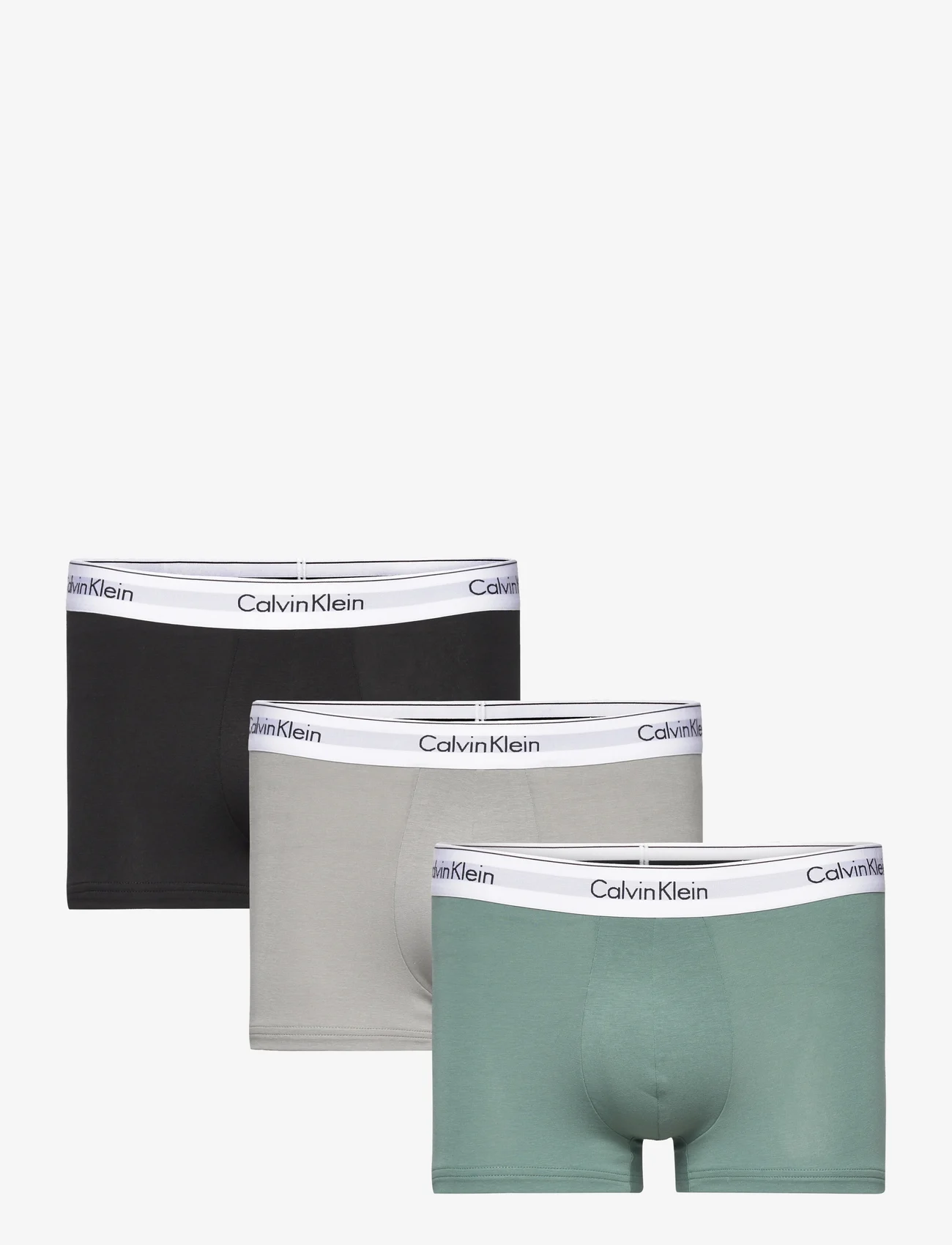 Calvin Klein - TRUNK 3PK - boxerkalsonger - sagebush green, black, griffin - 0