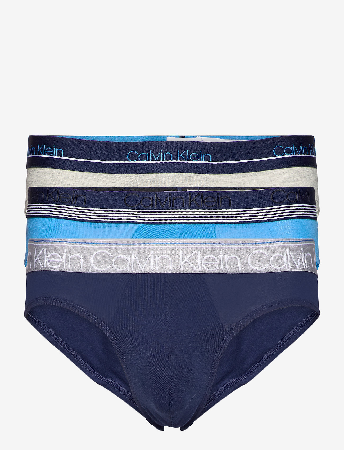 Calvin Klein - HIP BRIEF 3PK - new navy/grey heather/deep sky blue - 0