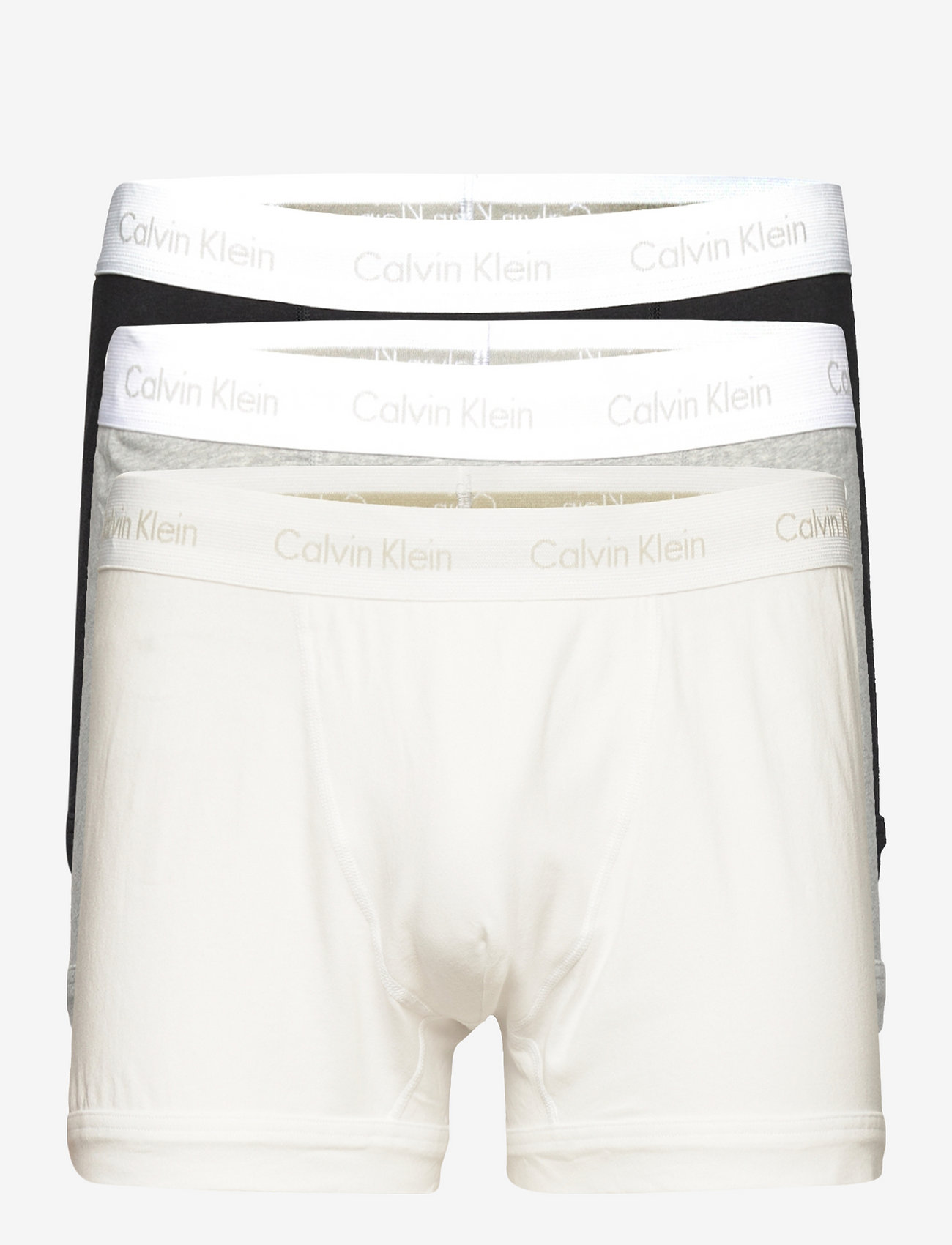 Calvin Klein - TRUNK 3PK - boxer briefs - black/ white/ grey heather - 0