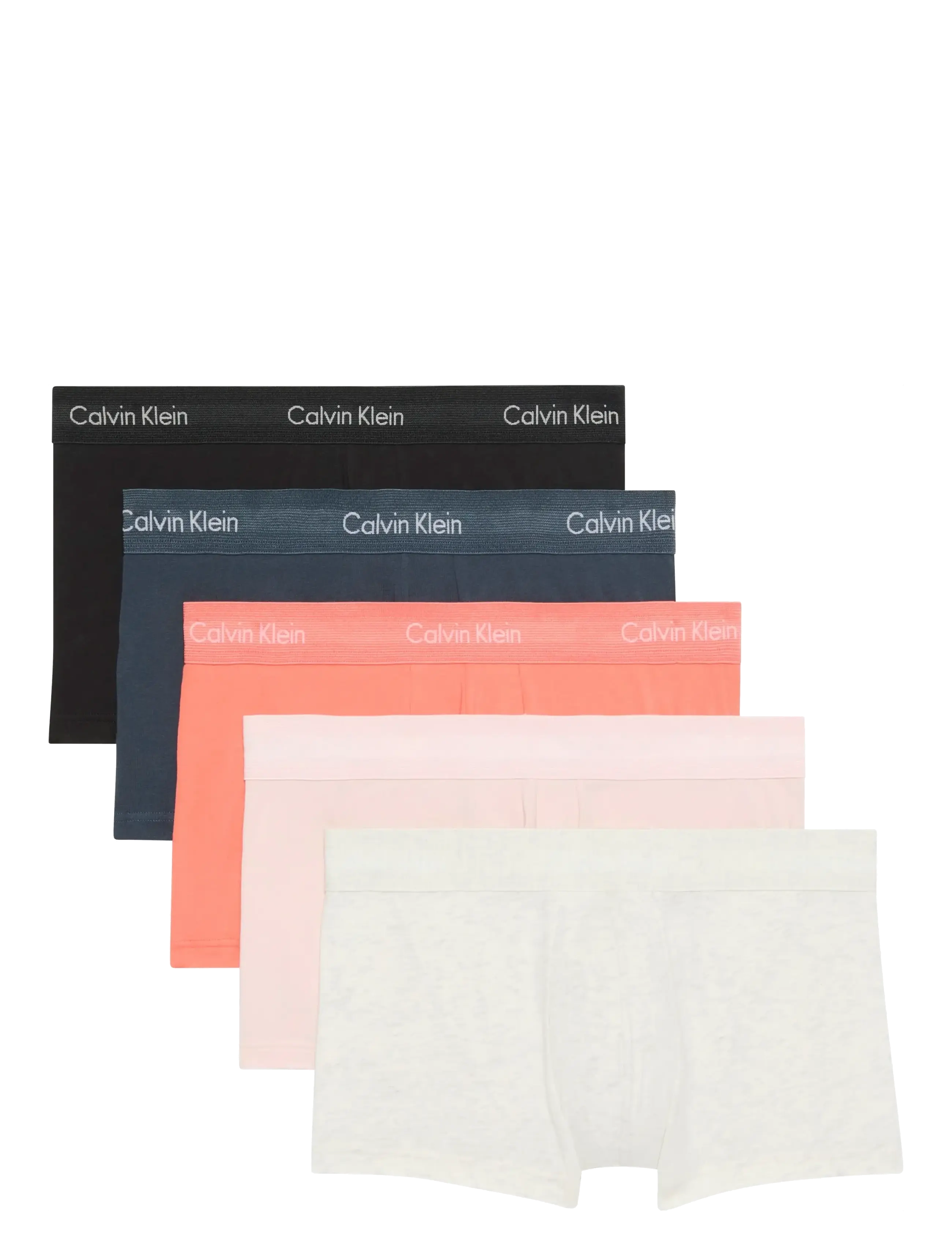 Low Rise Trunk 5pk - BLACK SNOW HEATHER CORAL POP INK PO