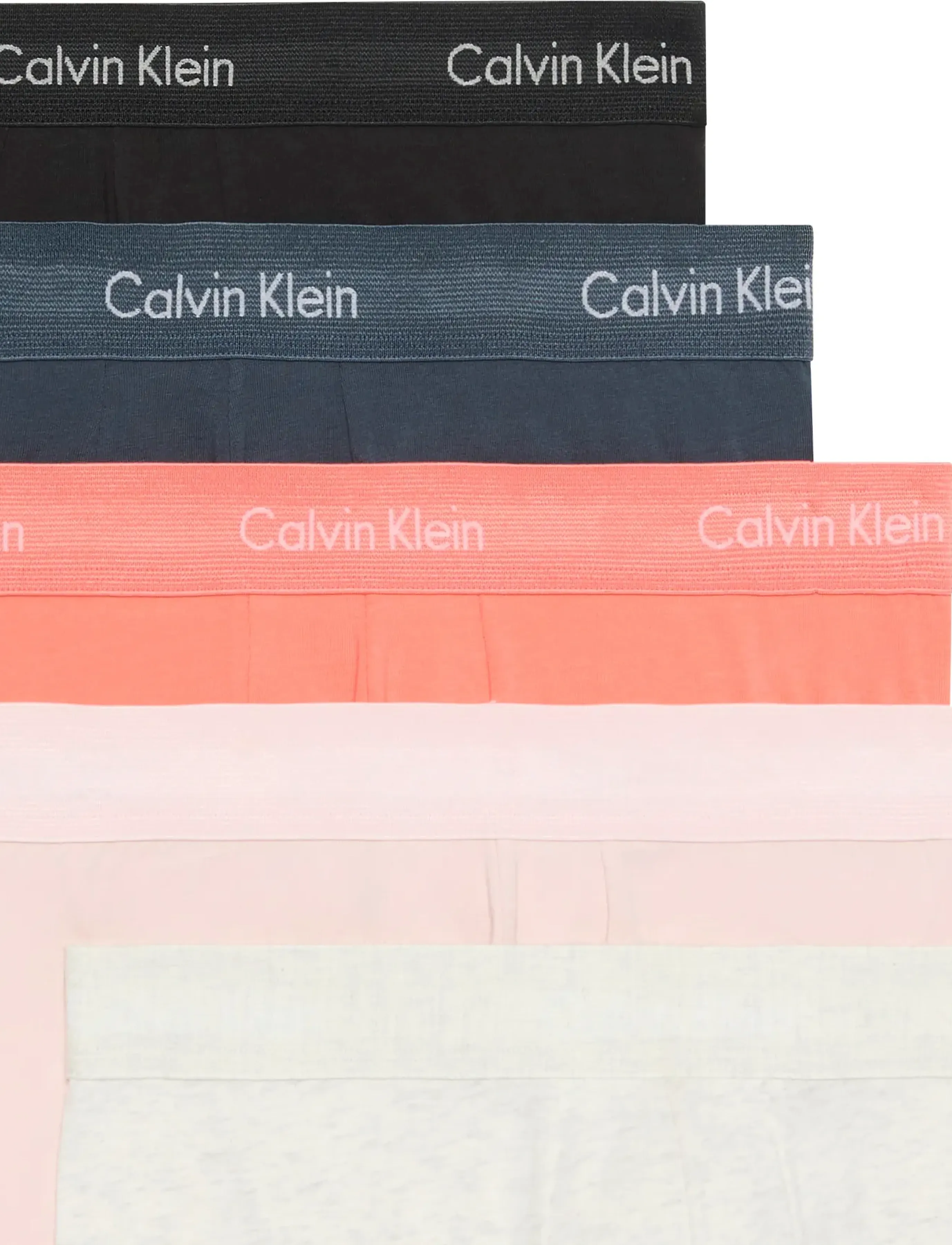 Calvin Klein - Low Rise Trunk 5pk - black snow heather coral pop ink po - 1