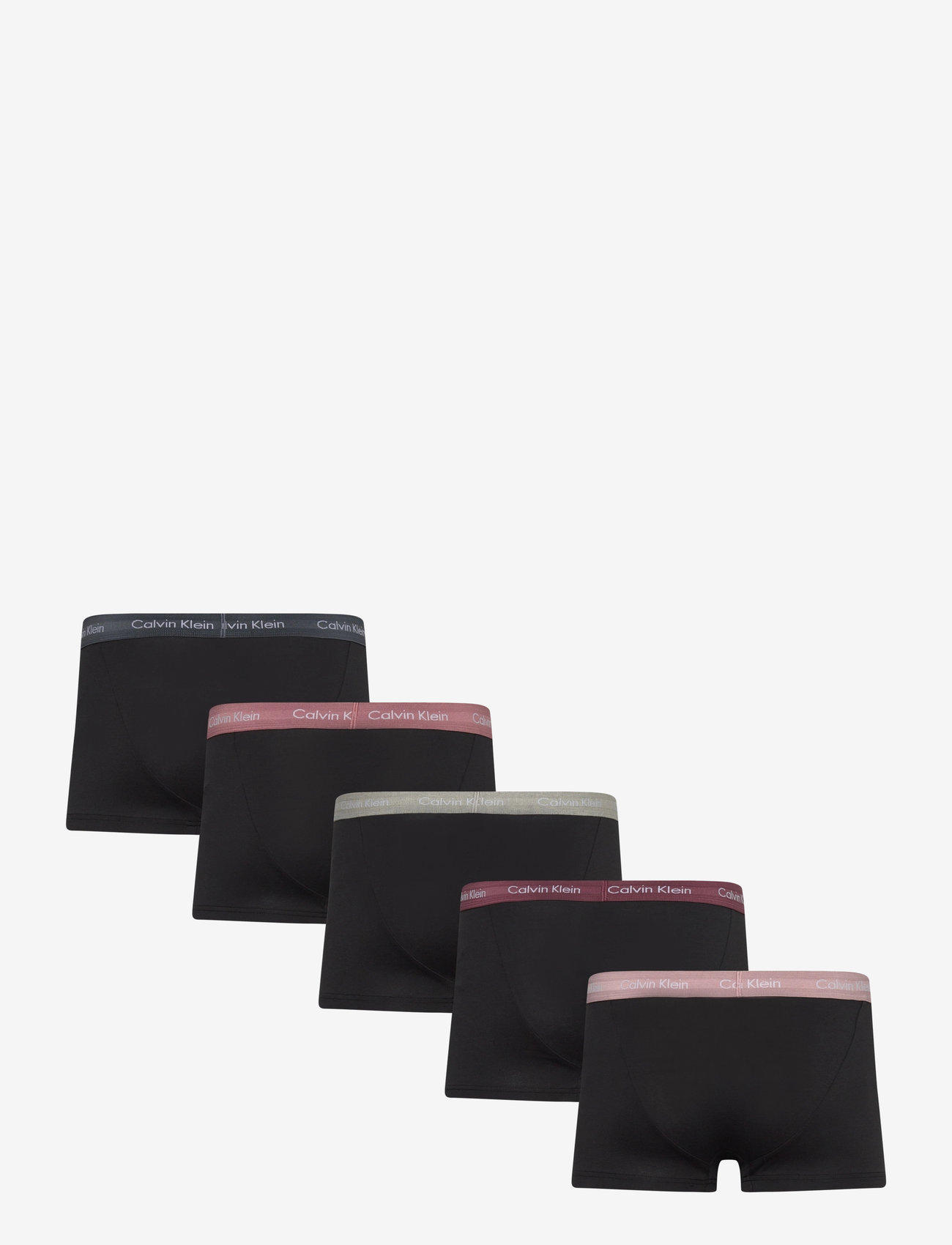 Calvin Klein - Low Rise Trunk 5pk - trunks - b- tur, r gr, gr h, d mv, sd wbs - 1