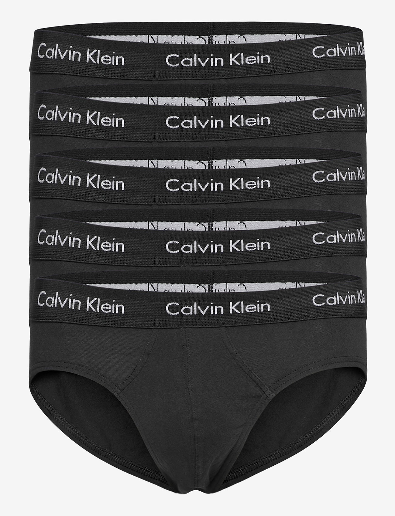 Calvin Klein - HIP BRIEF 5PK - apakšbikses - black w. black wb - 0