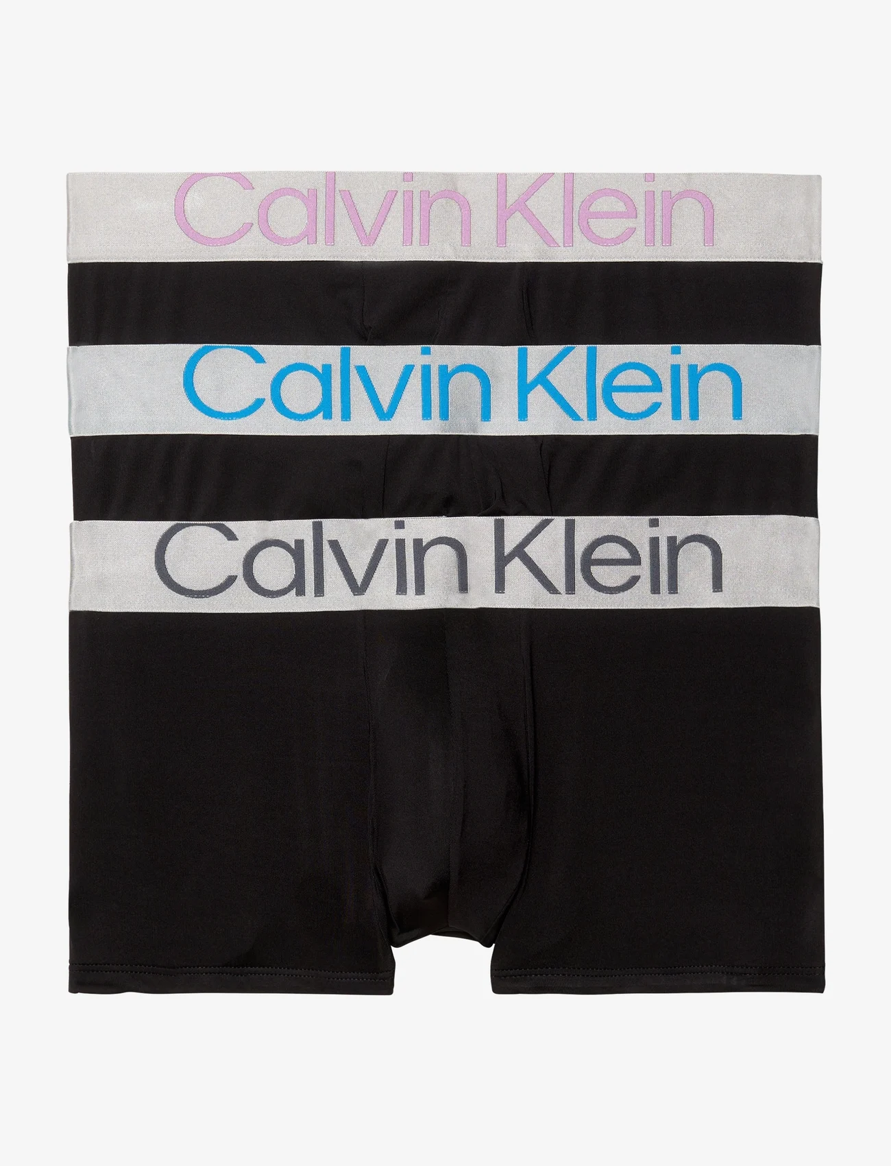 Calvin Klein - LOW RISE TRUNK 3PK - bokserit - b- dahlia lg, cloisonne, grey sky - 0