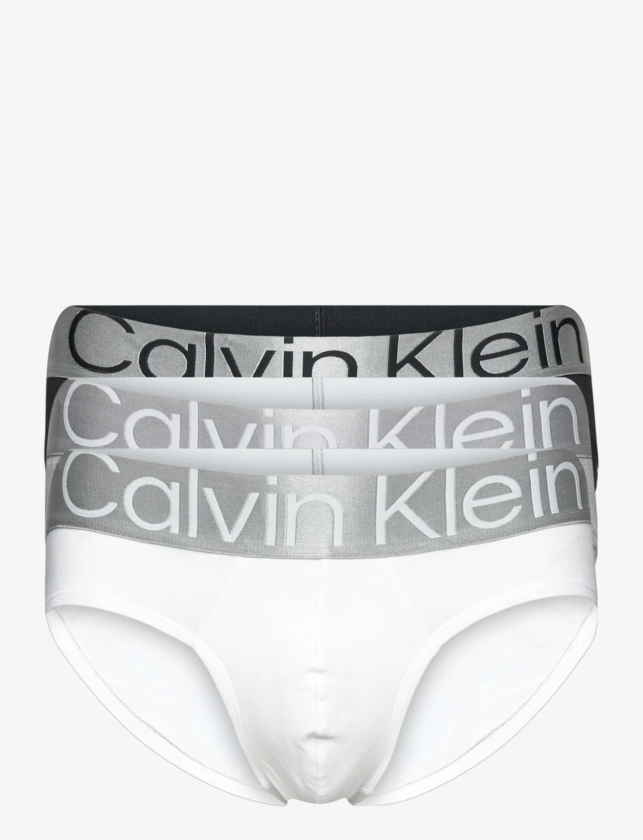 Calvin Klein - HIP BRIEF 3PK - briefs - black/ white/ grey heather - 0