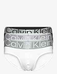 Calvin Klein - HIP BRIEF 3PK - apakšbikses - black/ white/ grey heather - 0
