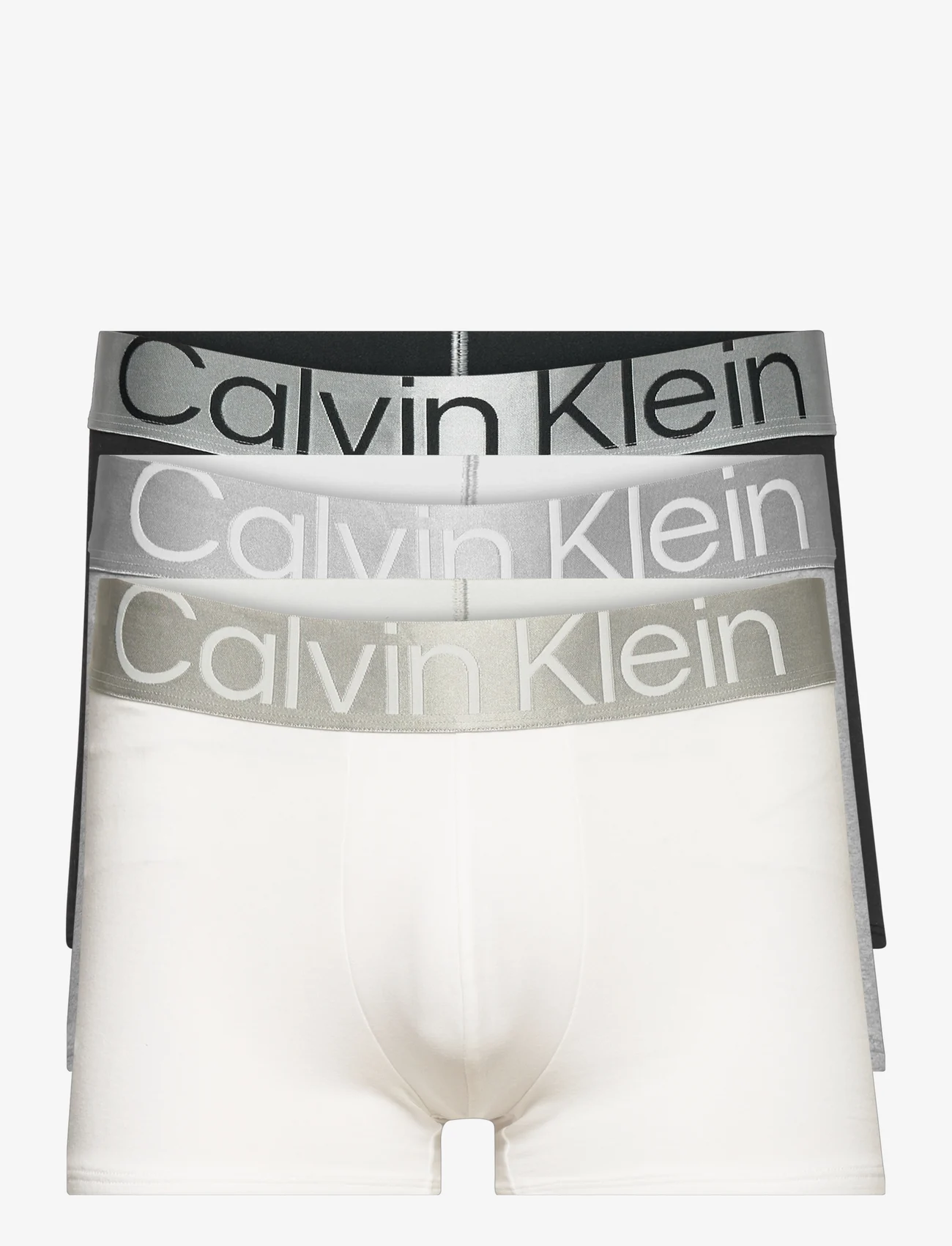 Calvin Klein - TRUNK 3PK - kelnaitės - black/ white/ grey heather - 0