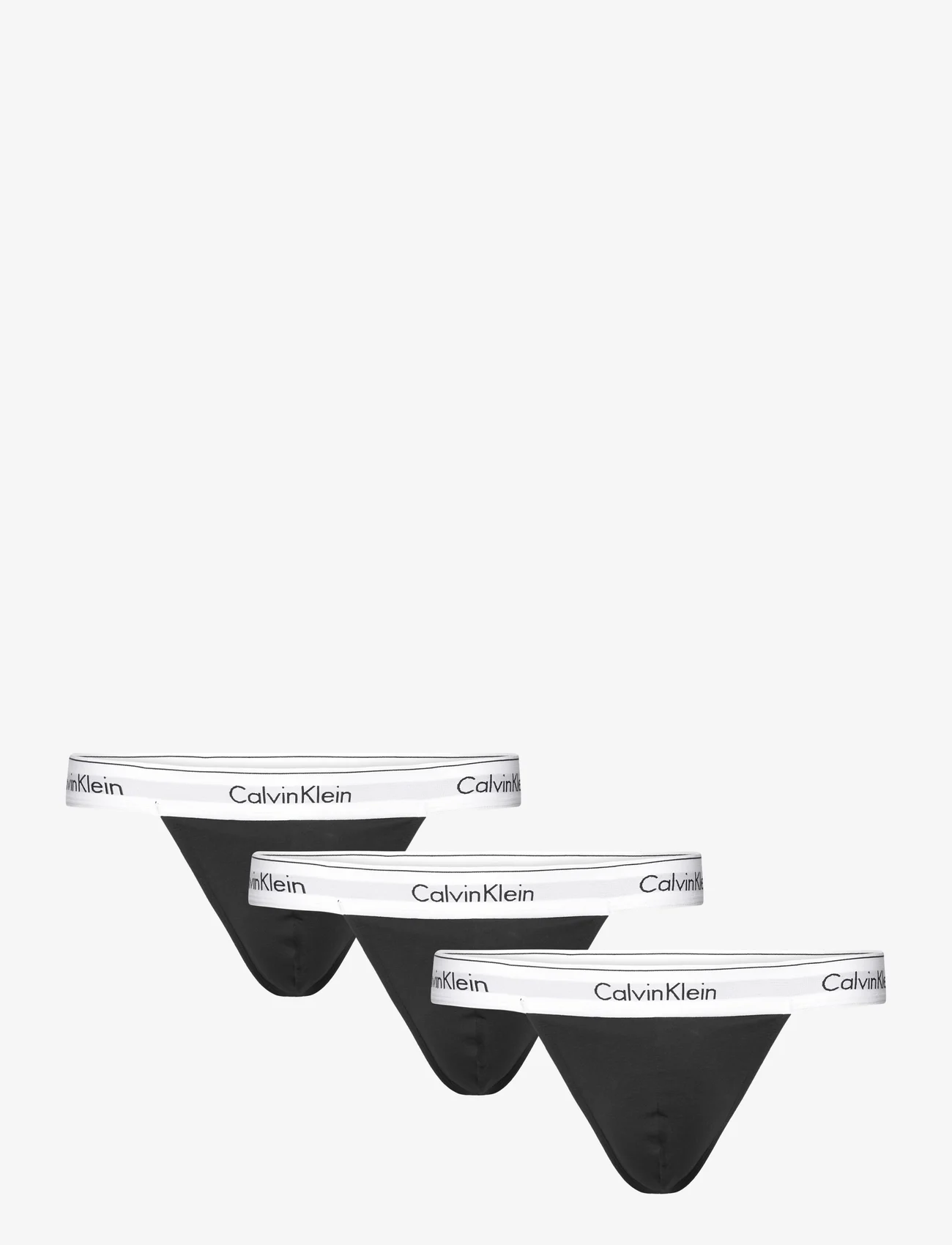 Calvin Klein - THONG 3PK - laagste prijzen - black, black, black - 0