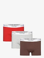 Calvin Klein - TRUNK 3PK - boxerkalsonger - grey heather, deep mahogany, rouge - 0
