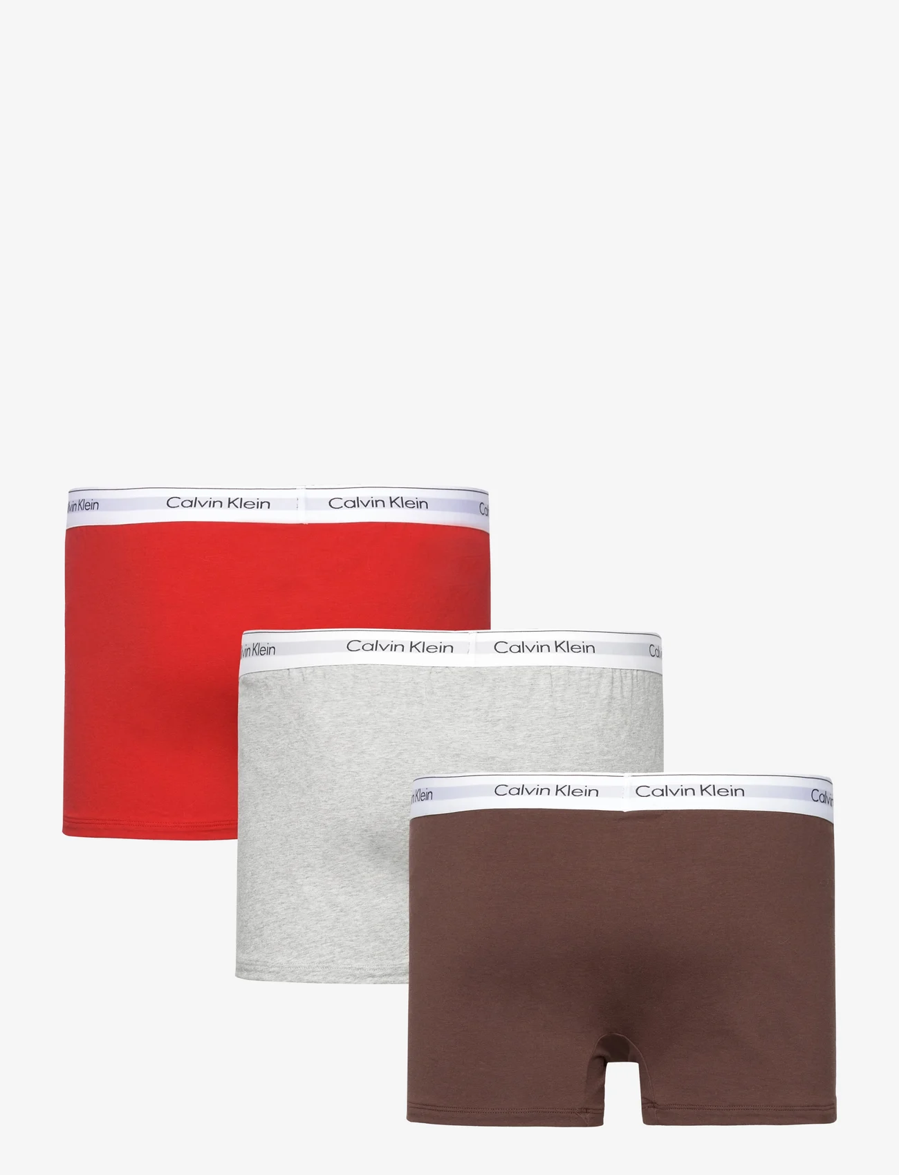 Calvin Klein - TRUNK 3PK - boxer briefs - grey heather, deep mahogany, rouge - 1