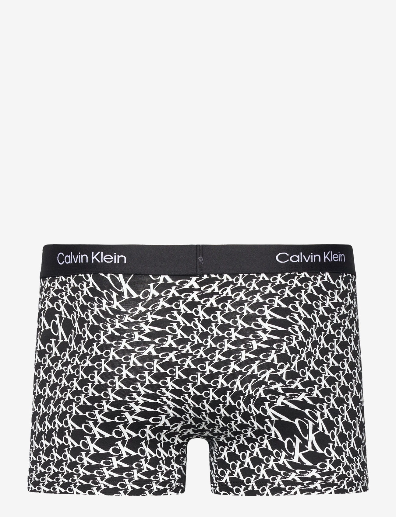 Calvin Klein - TRUNK 3PK - blk/grey hthr/warped logo prt_blk - 3