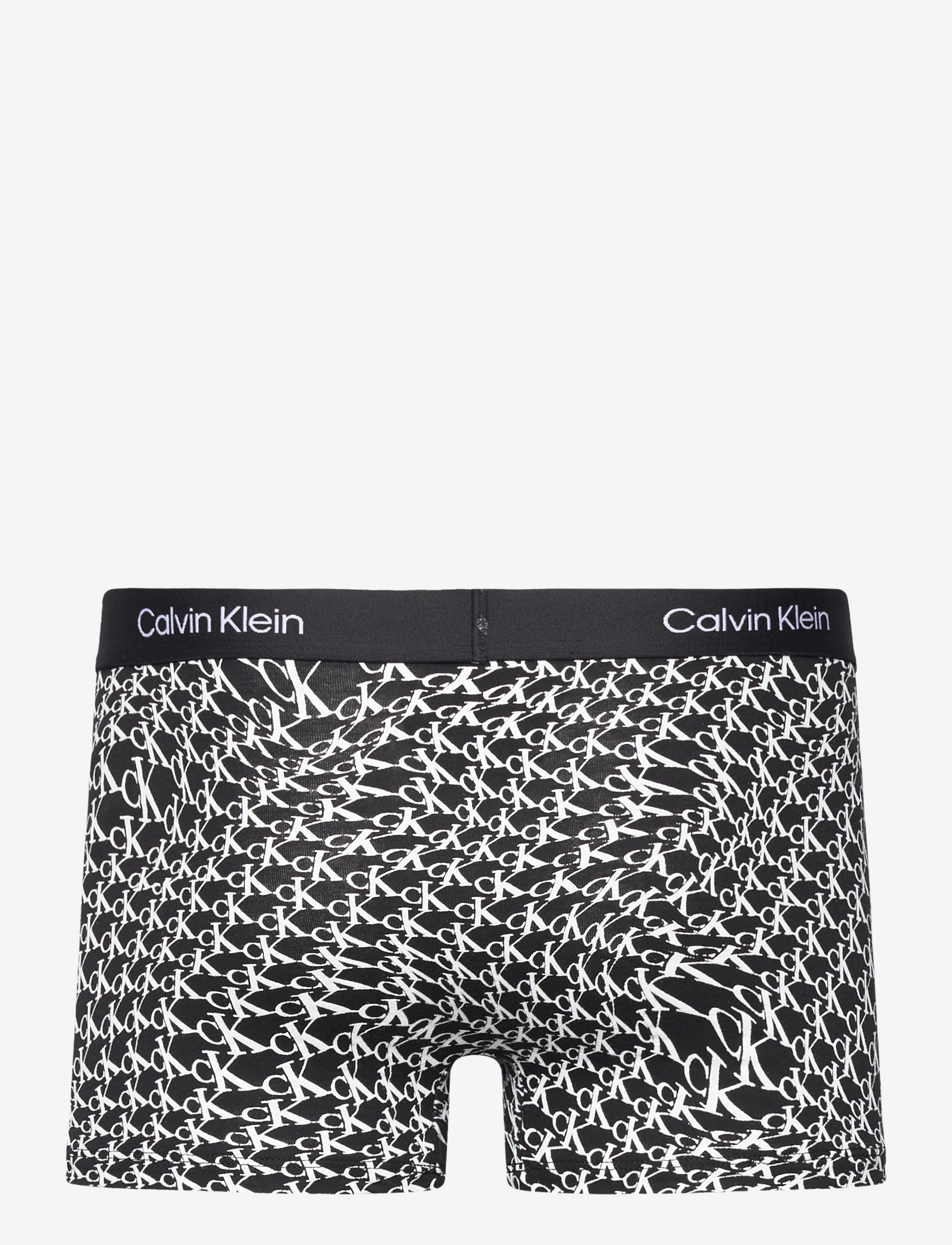 Calvin Klein - TRUNK 3PK - blk/grey hthr/warped logo prt_blk - 3