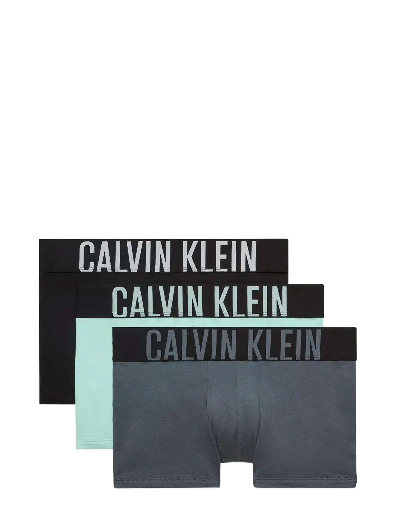 Calvin Klein TRUNK 3PK - Aluspesu - BLACK AERIAL TURBULENCE / black