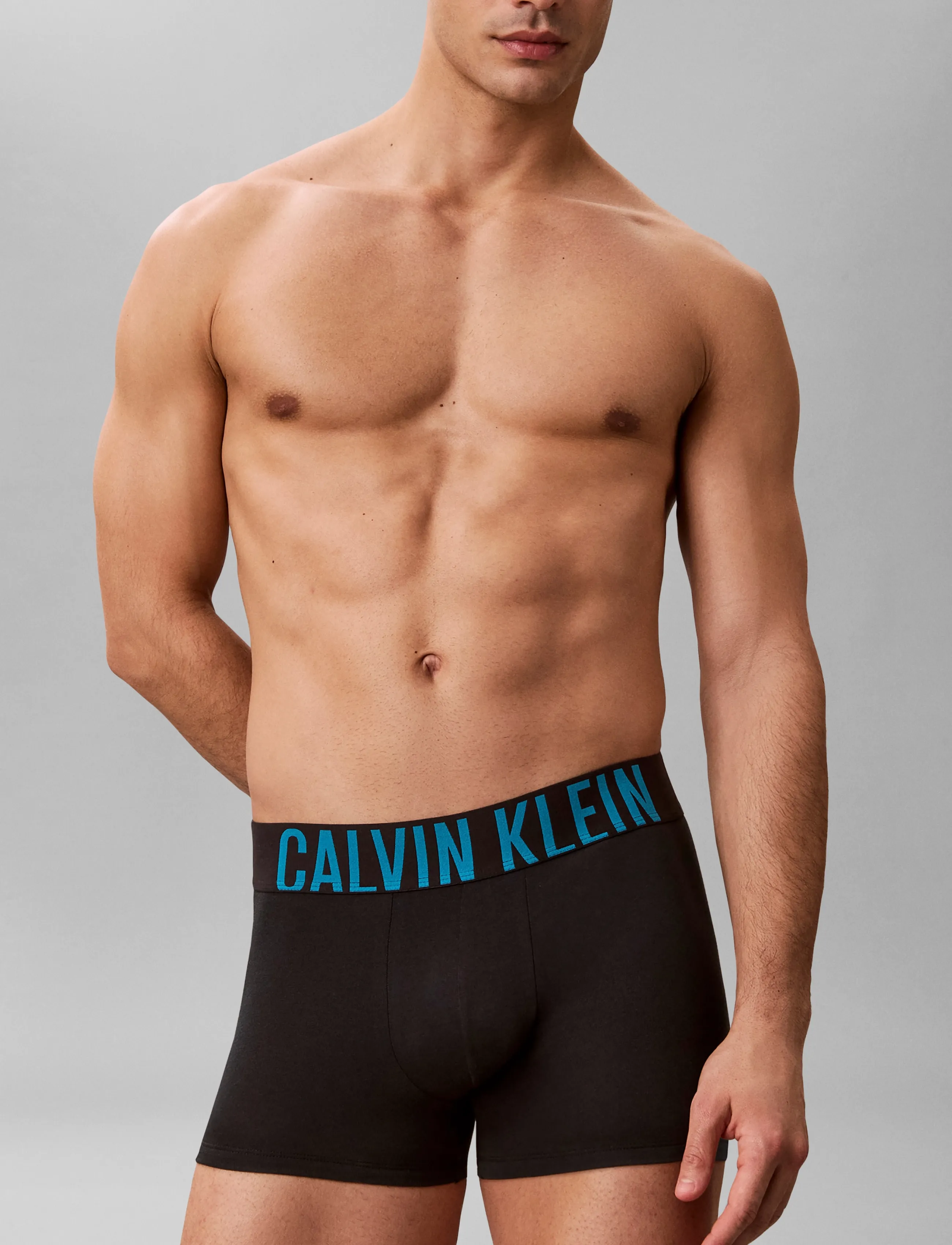 Calvin Klein - TRUNK 3PK - multipack kalsonger - black w  oatmeal logo  black w  age - 3
