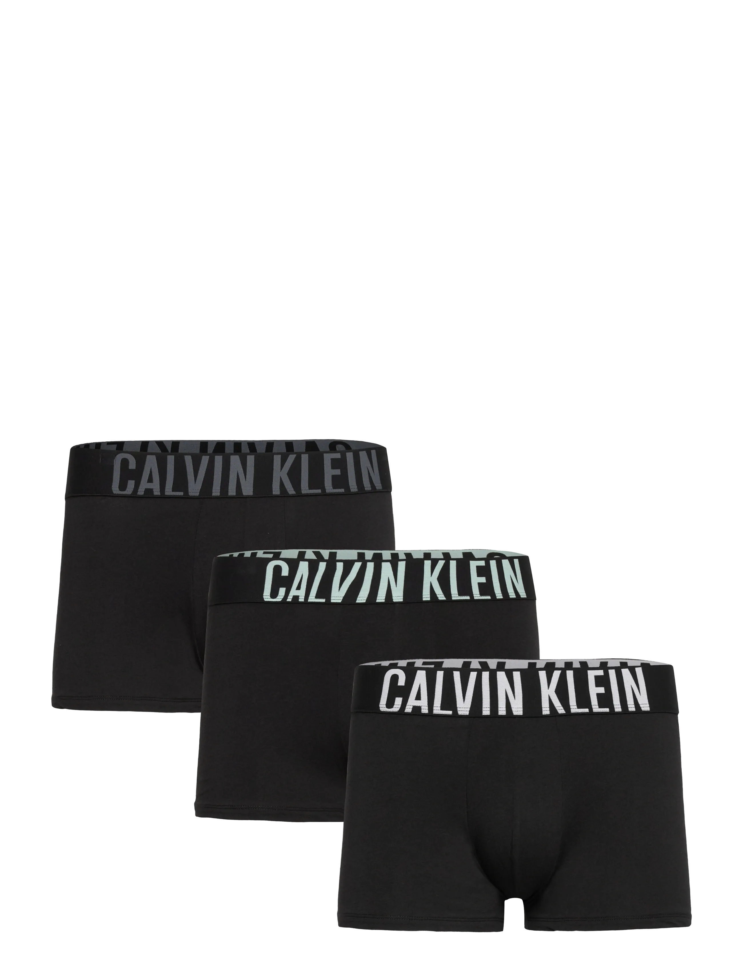 Calvin Klein TRUNK 3PK - Bielizna - BLACK BODIES W/ WHITE/AERIAL/TURBUL / black