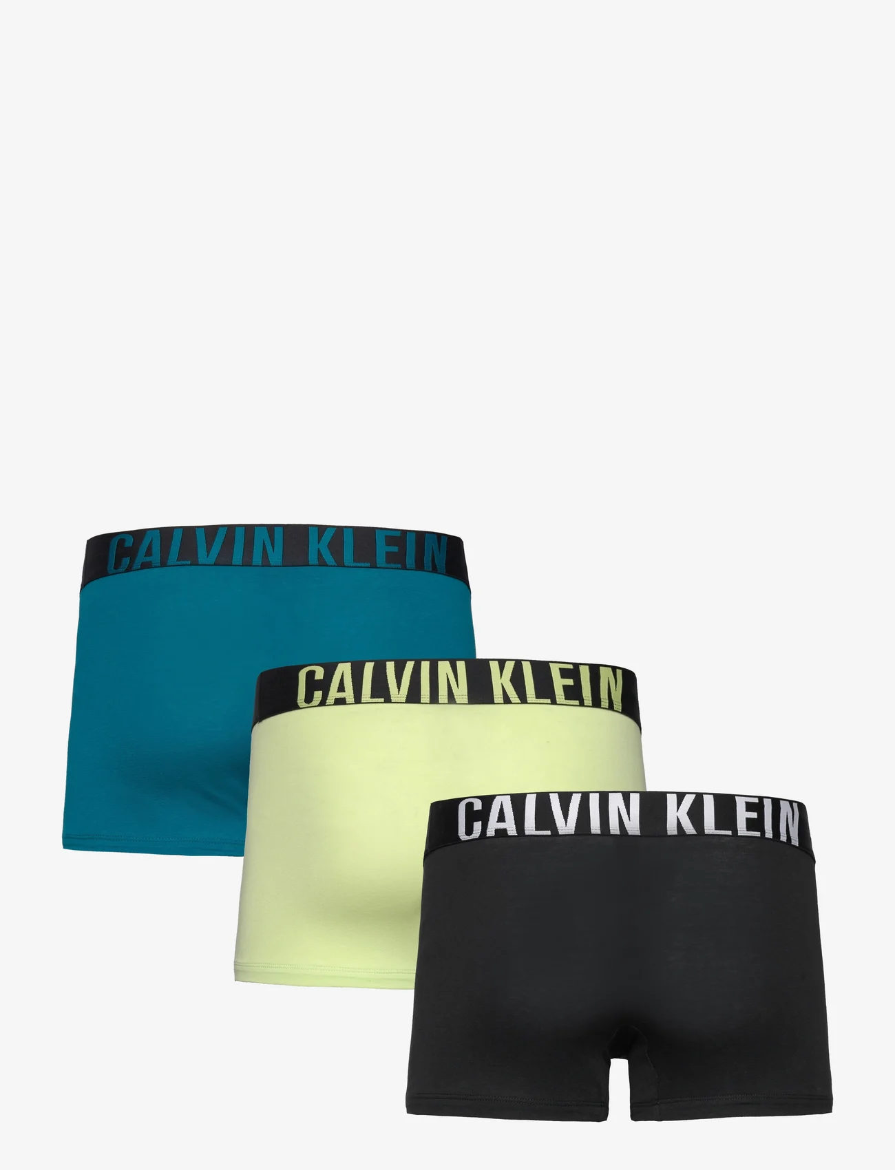 Calvin Klein - TRUNK 3PK - bokserid - black/ocean depths/shadow lime - 1