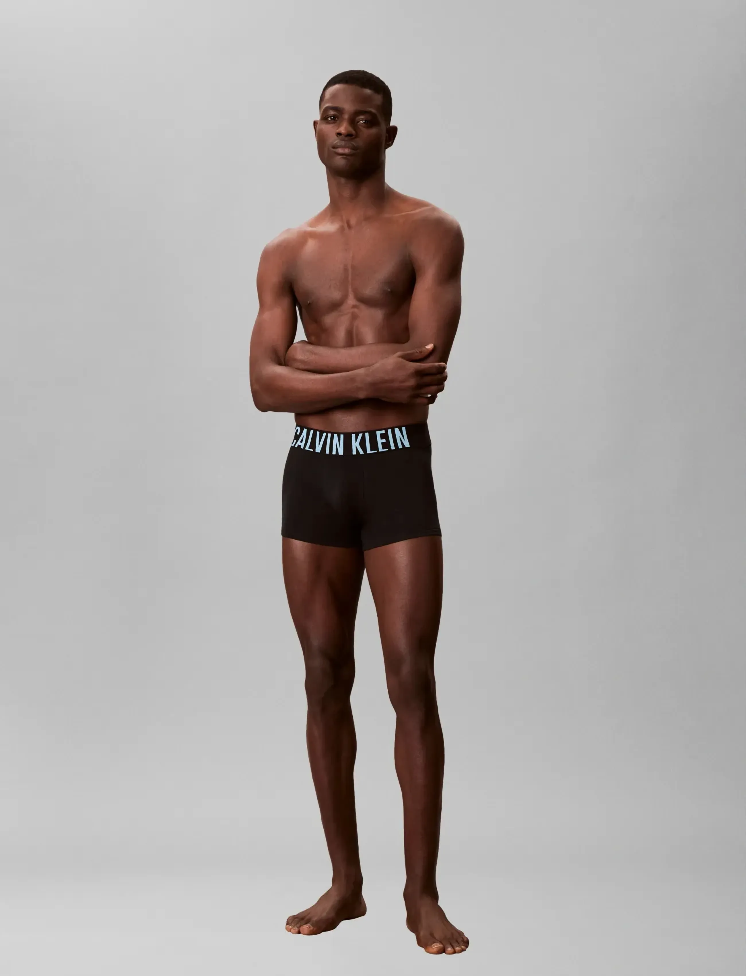 Calvin Klein - TRUNK 3PK - kelnaitės - black w  harbor mist logo  black w - 2