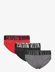 Calvin Klein - HIP BRIEF 3PK - lyhyet alushousut - black, grey sky, pompeian red - 0