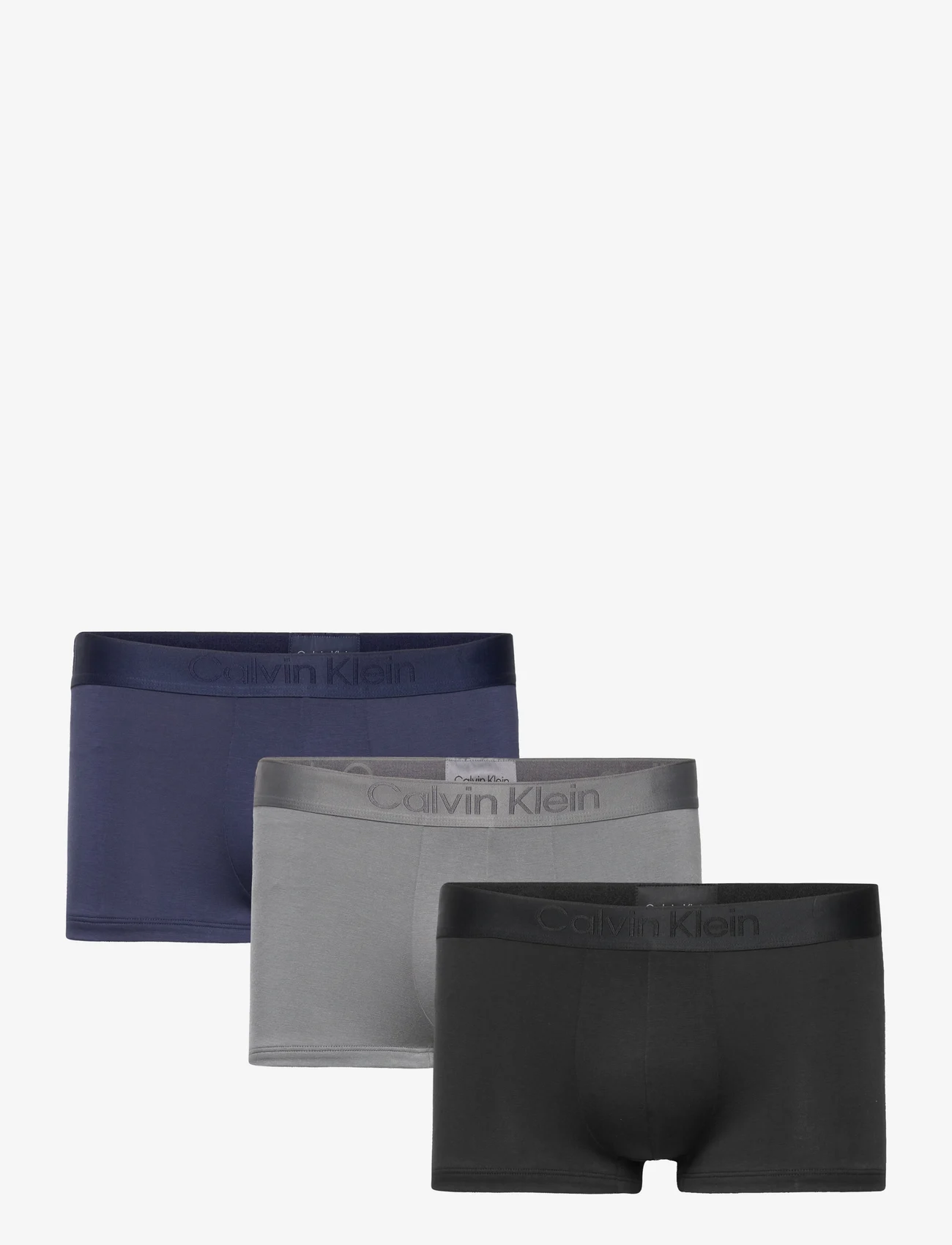 Calvin Klein - LOW RISE TRUNK 3PK - bokseršorti - black, blue shadow, grey sky - 0