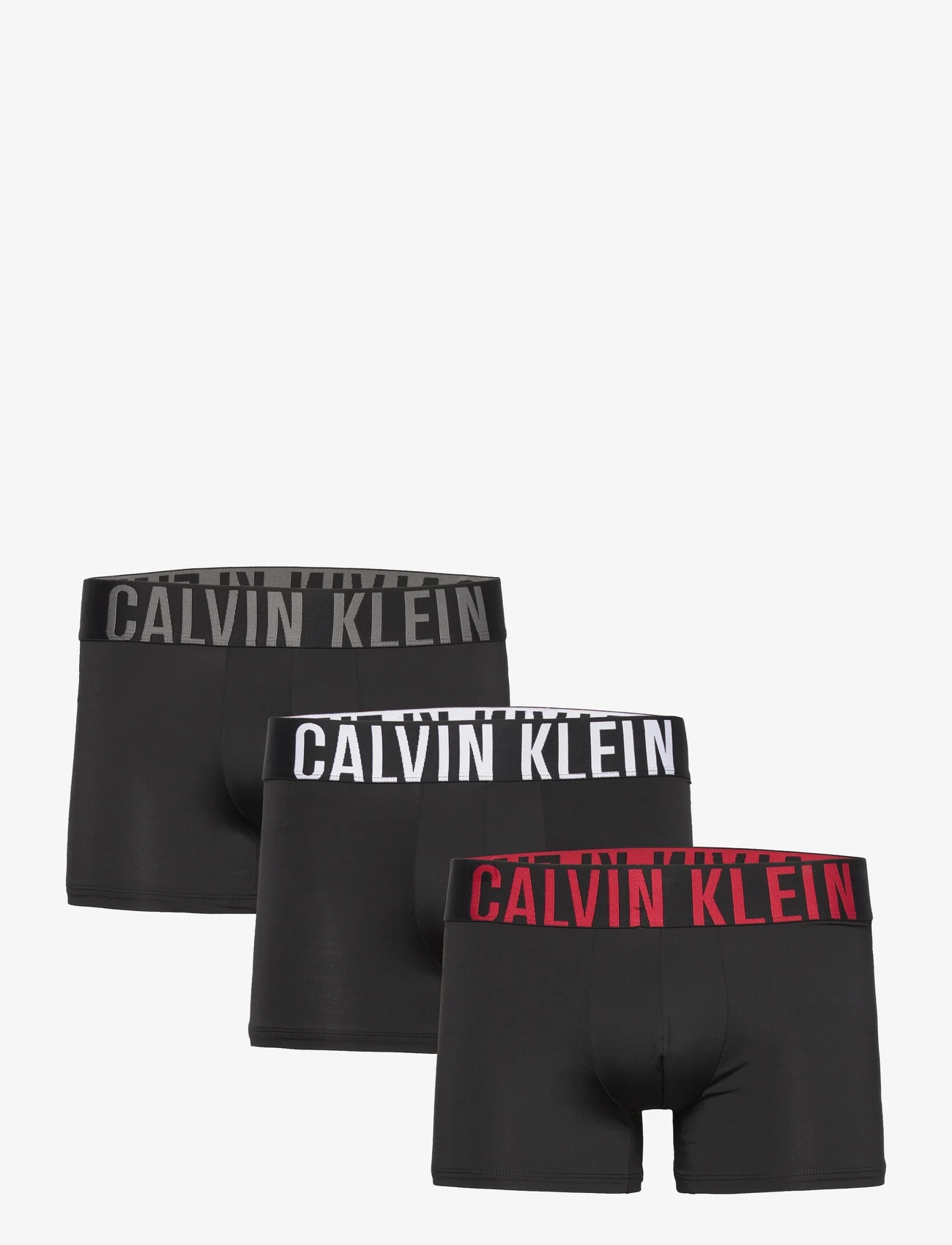 Calvin Klein - TRUNK 3PK - bokserit - b- blk, gry sky, pompeian red lgs - 0